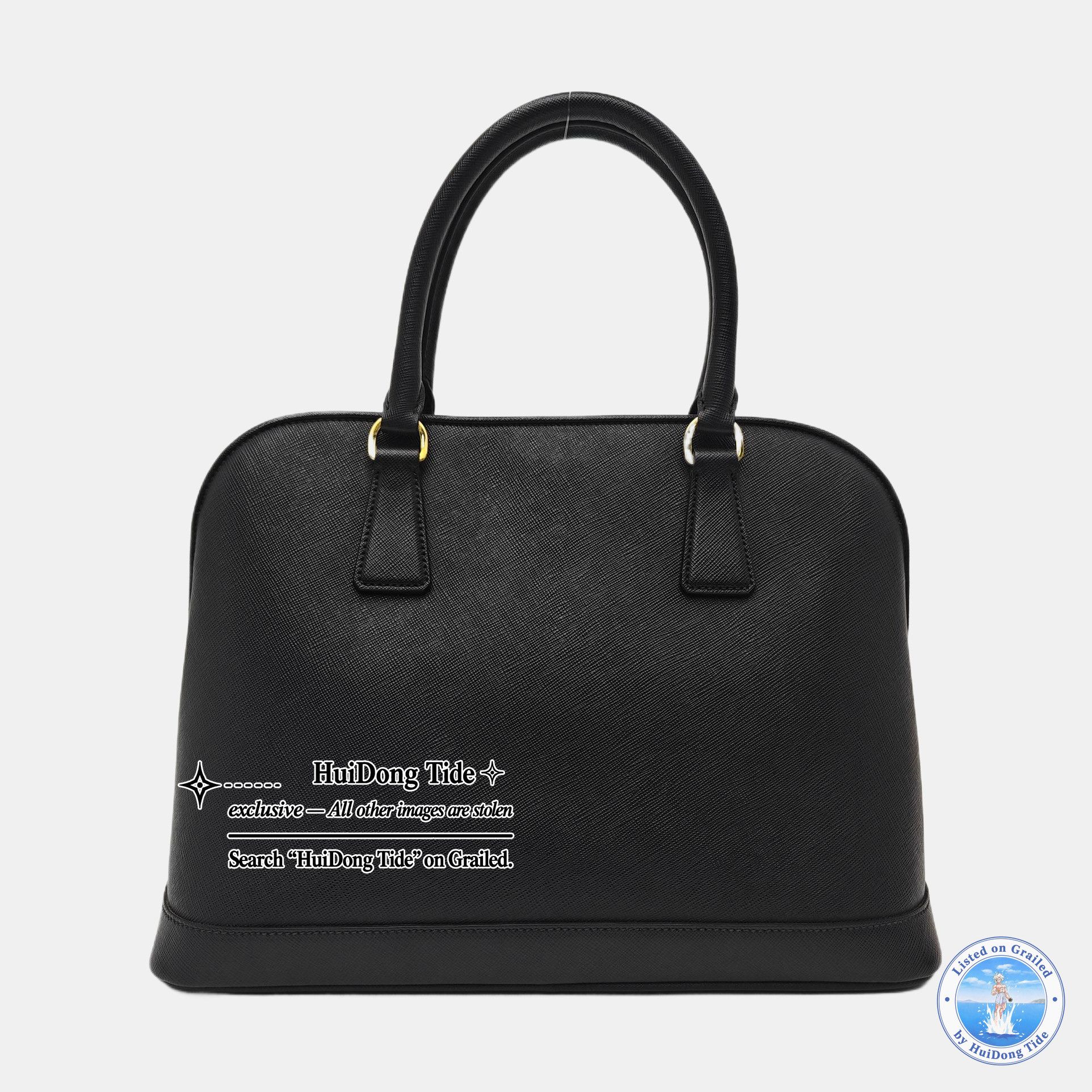 Prada Prada Promenade Saffiano Leather Handle Bag Black Size ONE SIZE - 4 Thumbnail