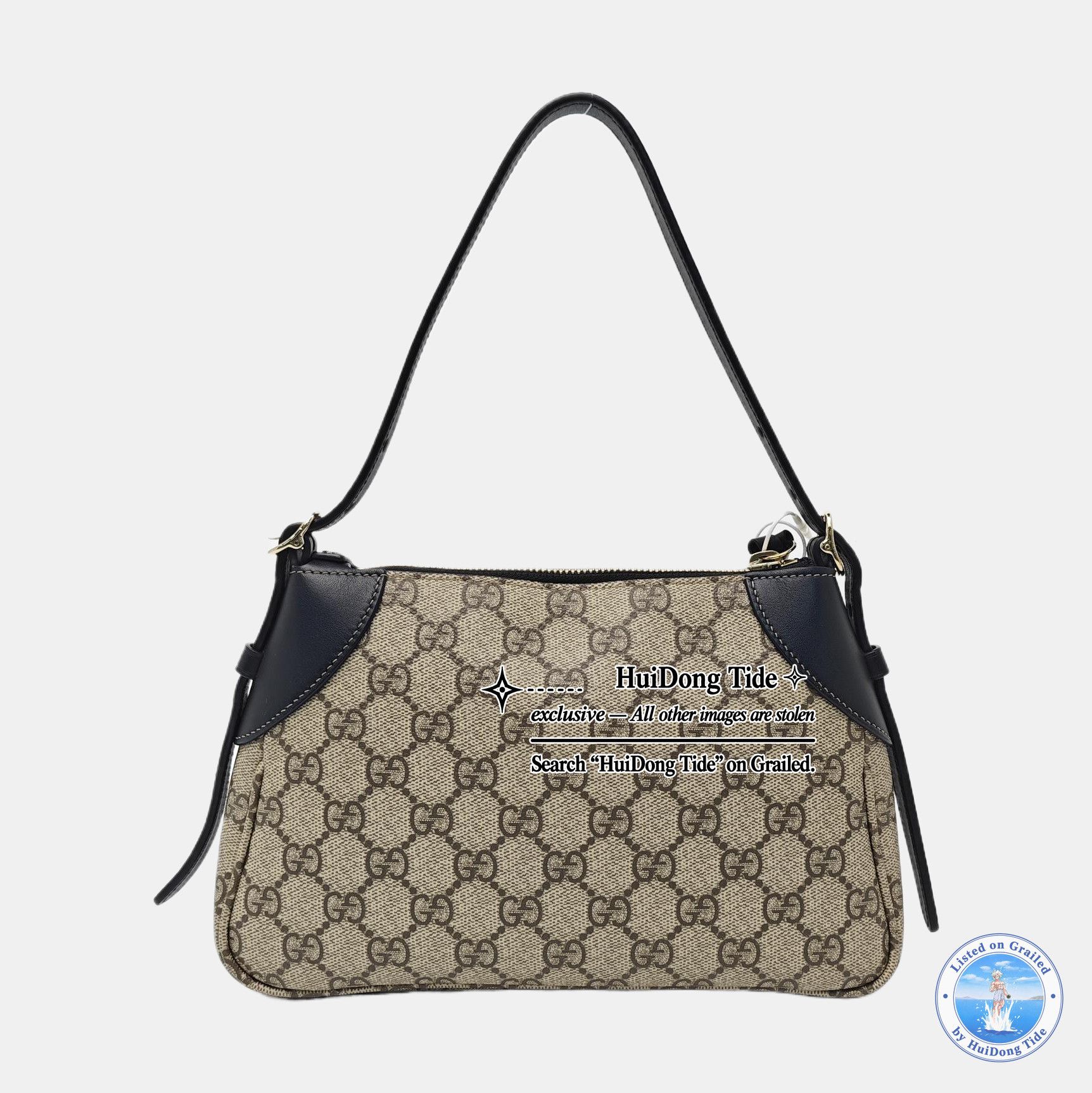 Gucci Gucci GG Emblem Coated Canvas Shoulder Bag ONE SIZE Size ONE SIZE - 4 Thumbnail