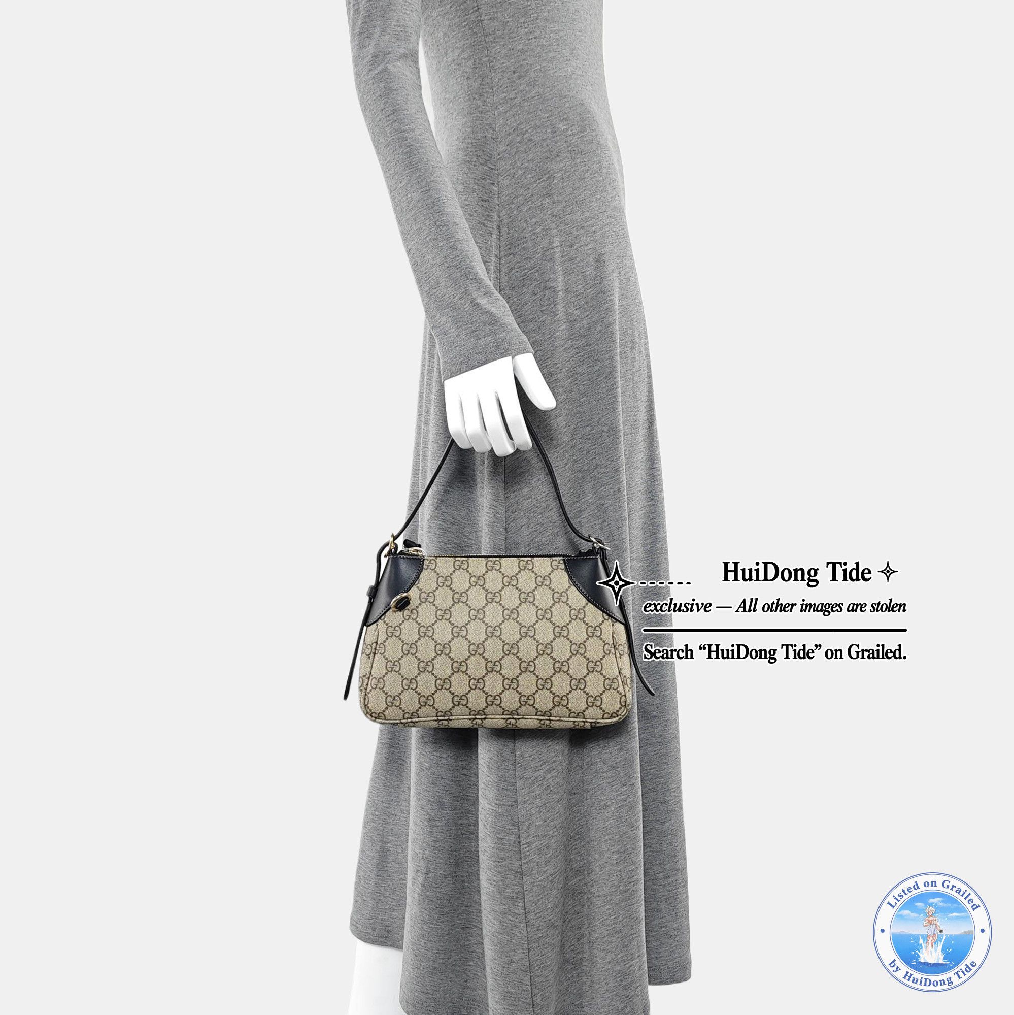 Gucci Gucci GG Emblem Coated Canvas Shoulder Bag ONE SIZE Size ONE SIZE - 2 Thumbnail