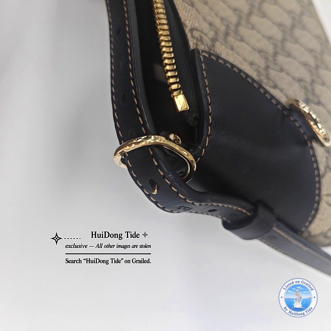Gucci Gucci GG Emblem Coated Canvas Shoulder Bag ONE SIZE Size ONE SIZE - 9 Thumbnail