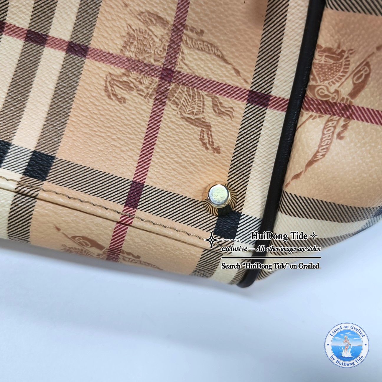 Burberry BURBERRY House Check Coated Canvas Tote Bag Size ONE SIZE - 9 Thumbnail