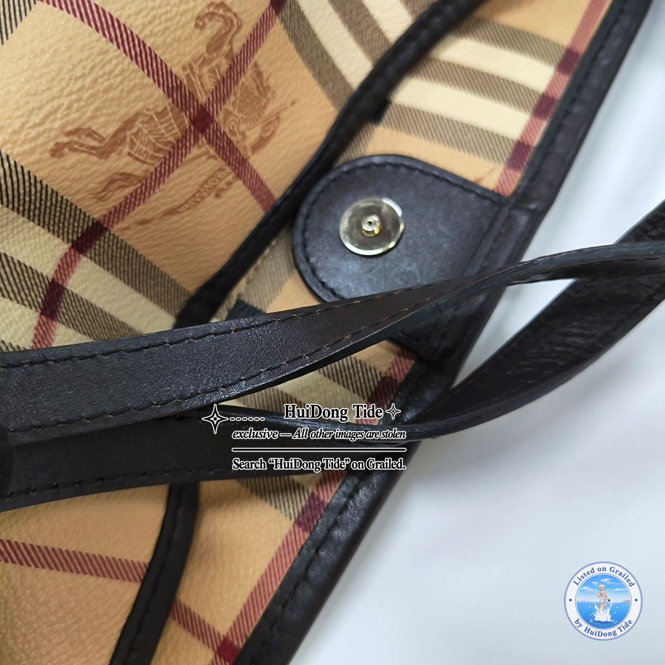 Burberry BURBERRY House Check Coated Canvas Tote Bag Size ONE SIZE - 12 Thumbnail