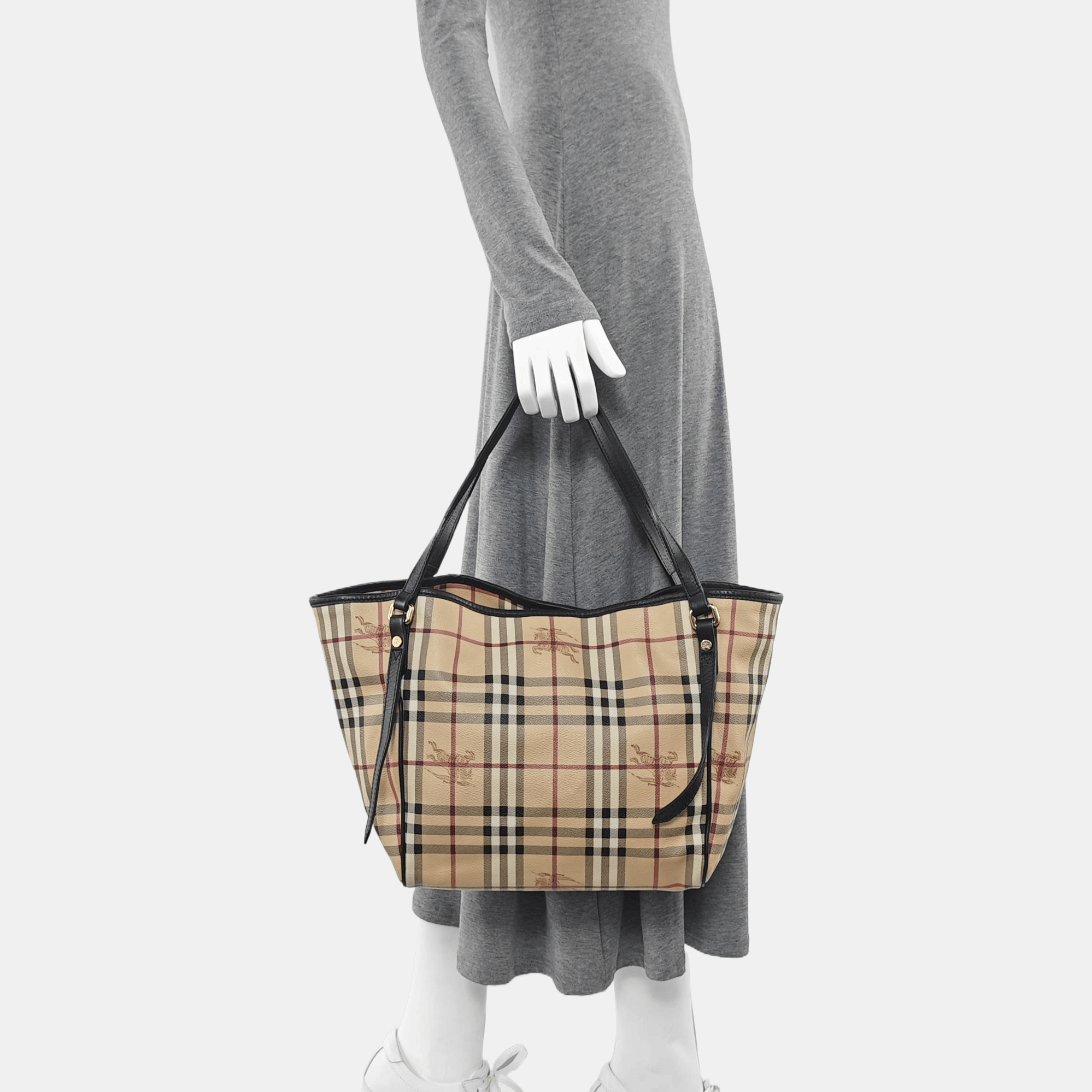 Burberry BURBERRY House Check Coated Canvas Tote Bag Size ONE SIZE - 2 Thumbnail