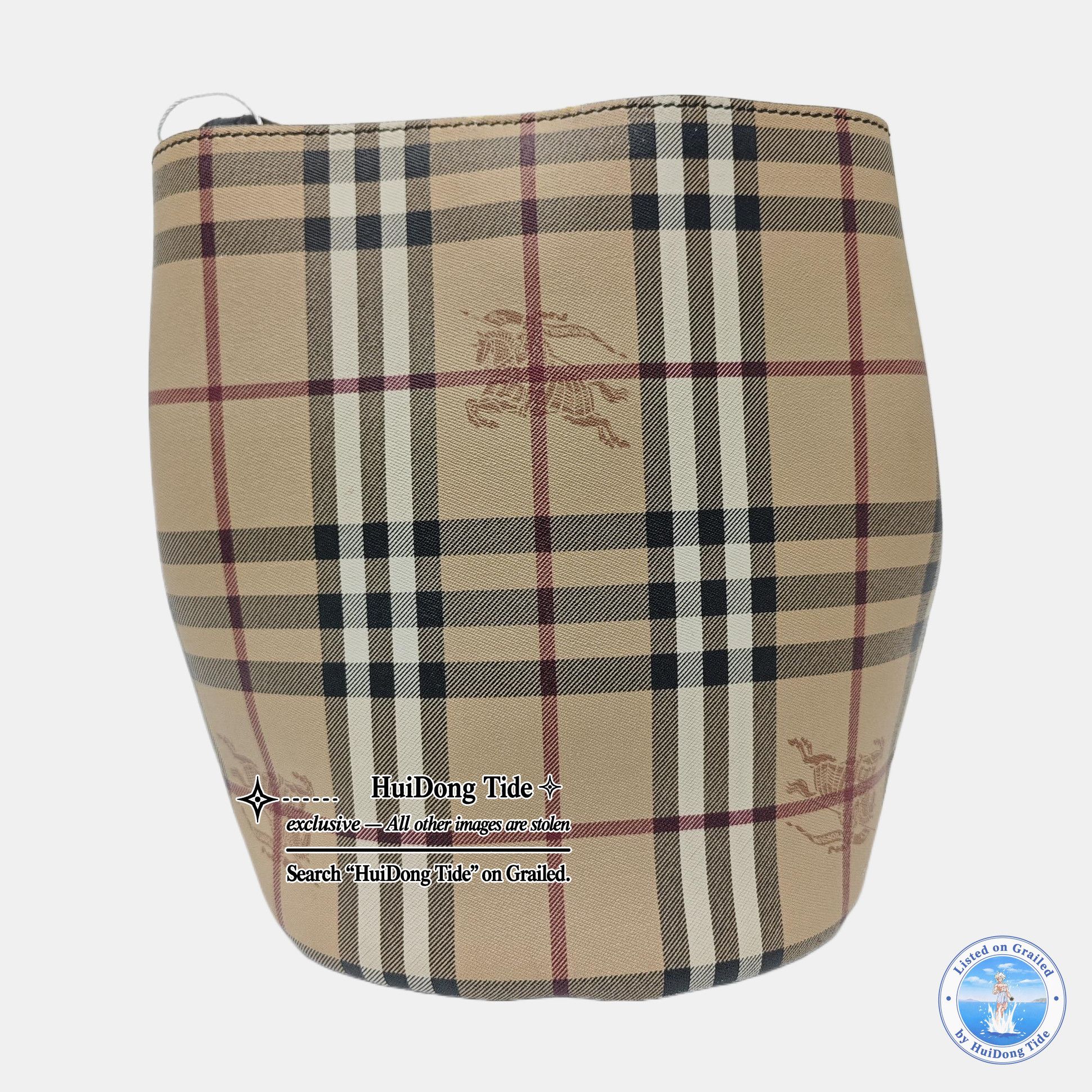 Burberry Burberry Lorne Check Canvas Bucket Bag ONE SIZE Size ONE SIZE - 4 Thumbnail