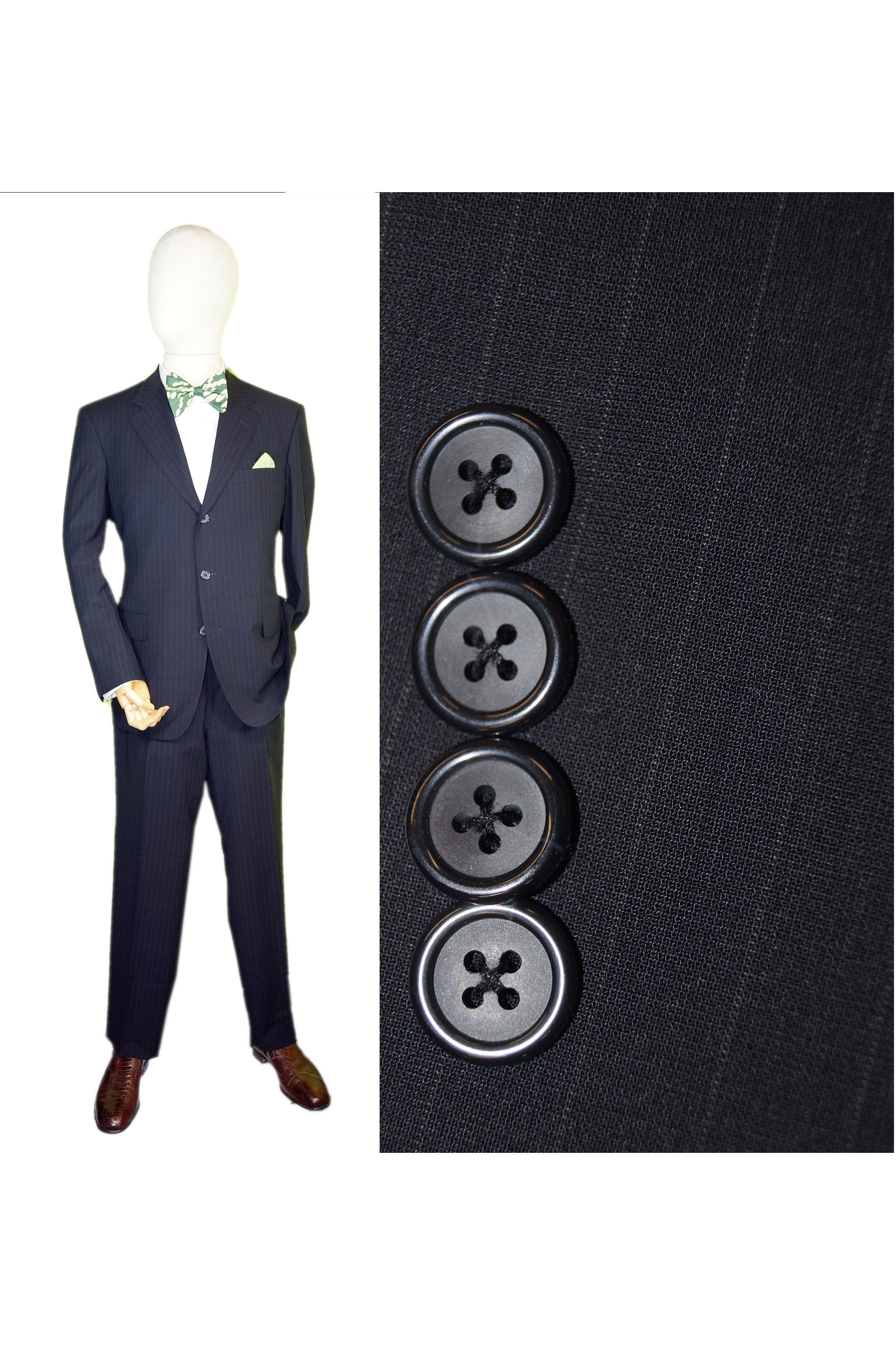 BROOKS BROTHERS SPRING SUMMER BROOKSCOOL 42L 36W NAVY BLUE