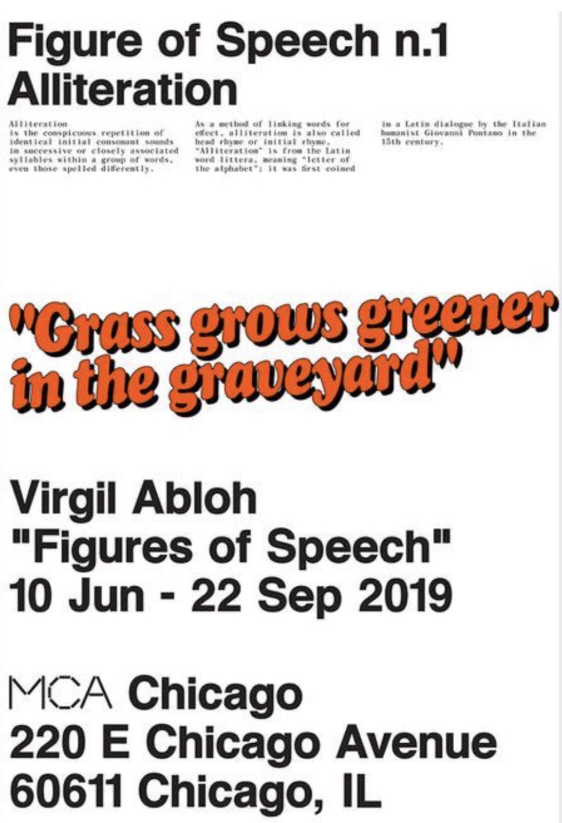 Virgil Abloh Figures Of Speech Poster