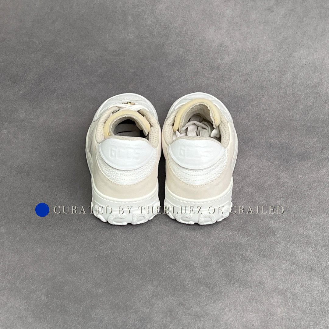 GCDS GCDS White Leather Lace-Up Casual Shoes Size US 6 / IT 36 - 3 Thumbnail