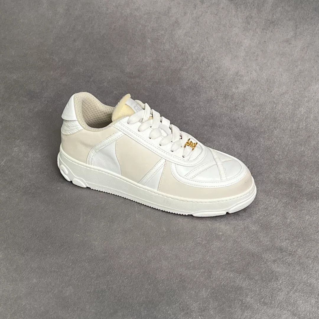 GCDS GCDS White Leather Lace-Up Casual Shoes Size US 6 / IT 36 - 6 Thumbnail