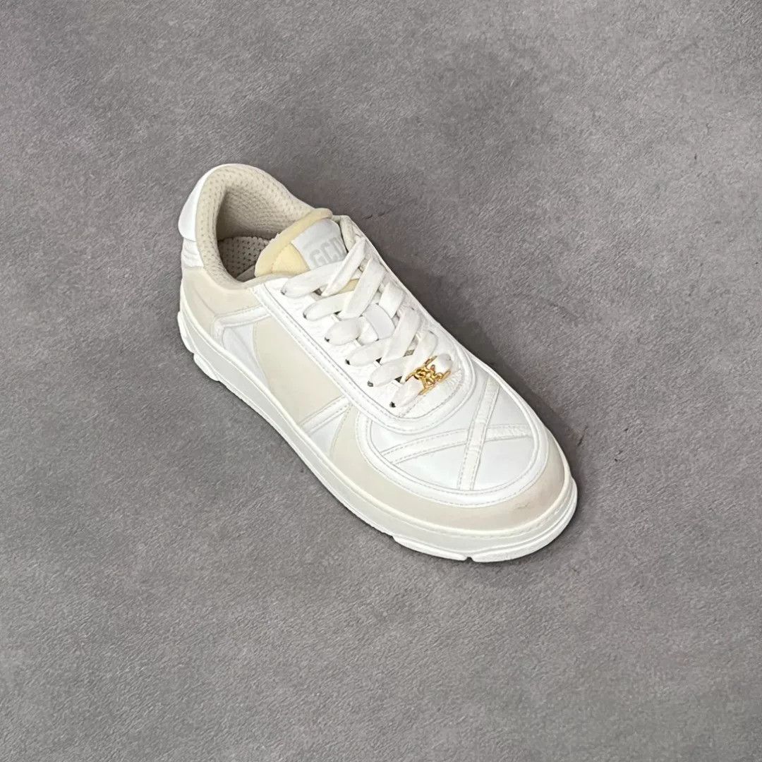 GCDS GCDS White Leather Lace-Up Casual Shoes Size US 6 / IT 36 - 7 Thumbnail