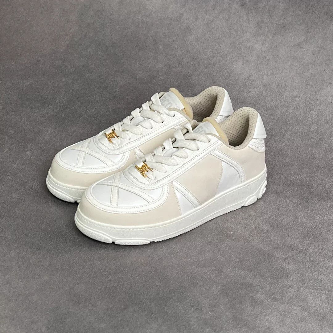 GCDS GCDS White Leather Lace-Up Casual Shoes Size US 6 / IT 36 - 2 Thumbnail