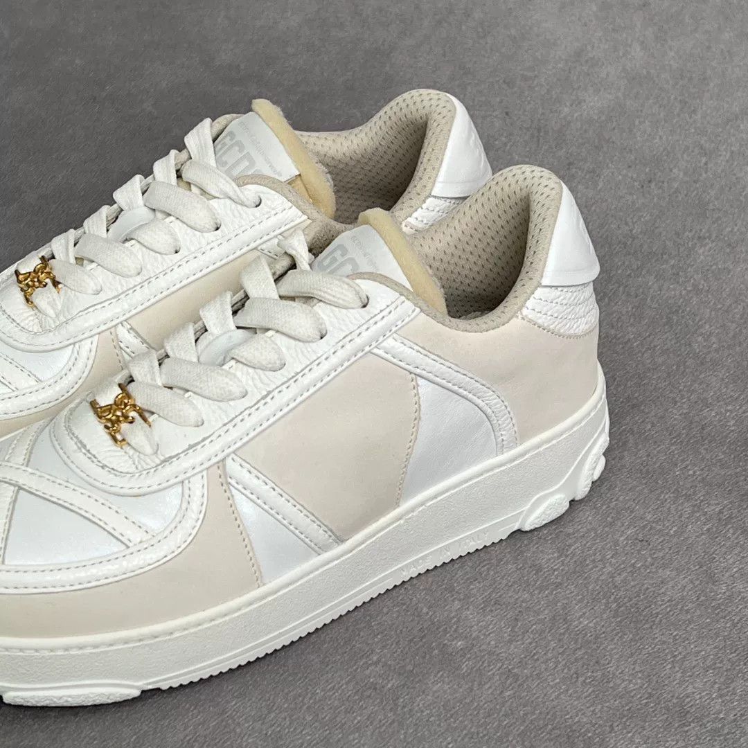 GCDS GCDS White Leather Lace-Up Casual Shoes Size US 6 / IT 36 - 5 Thumbnail