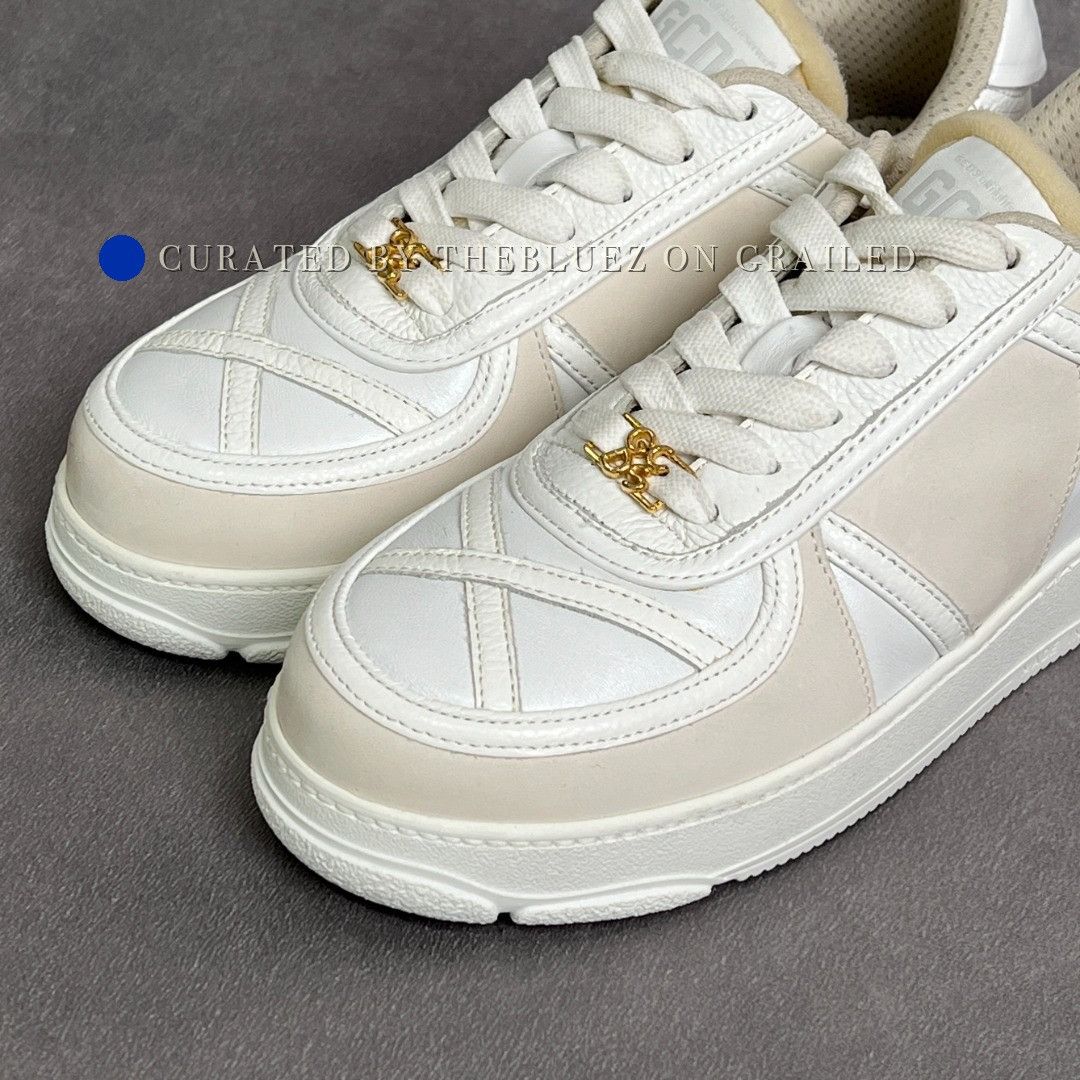 GCDS GCDS White Leather Lace-Up Casual Shoes Size US 6 / IT 36 - 4 Thumbnail
