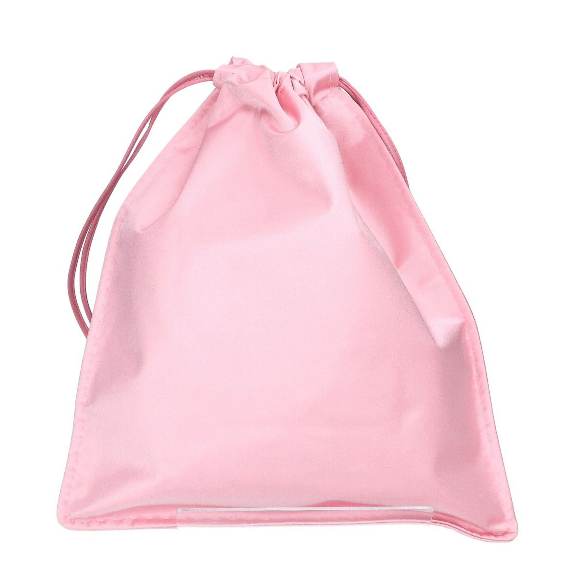 Prada PRADA 1NK063_2G6B_F0442 Wish Silk Duchess Drawstring Pouch Handbag Petal Pink Women's Size ONE SIZE - 4 Thumbnail
