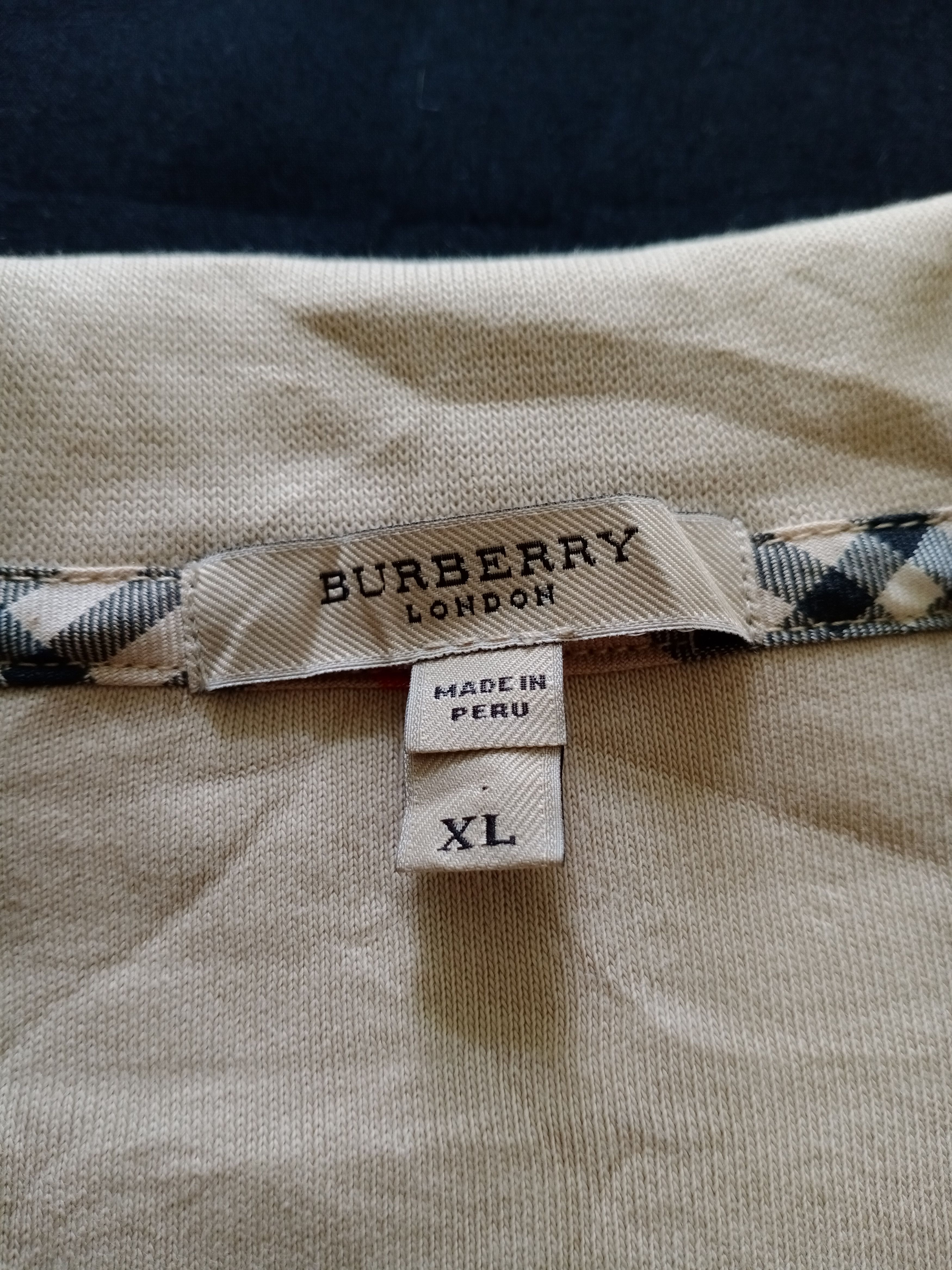 Burberry × Burberry Prorsum × Designer Burberry London 1/4 Zip Cotton Beige Nova Check Halfzip Tee Size US XL / EU 56 / 4 - 3 Thumbnail