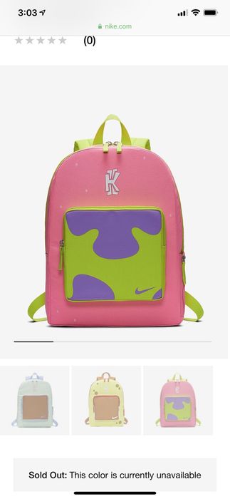 Nike kyrie 2024 backpack spongebob