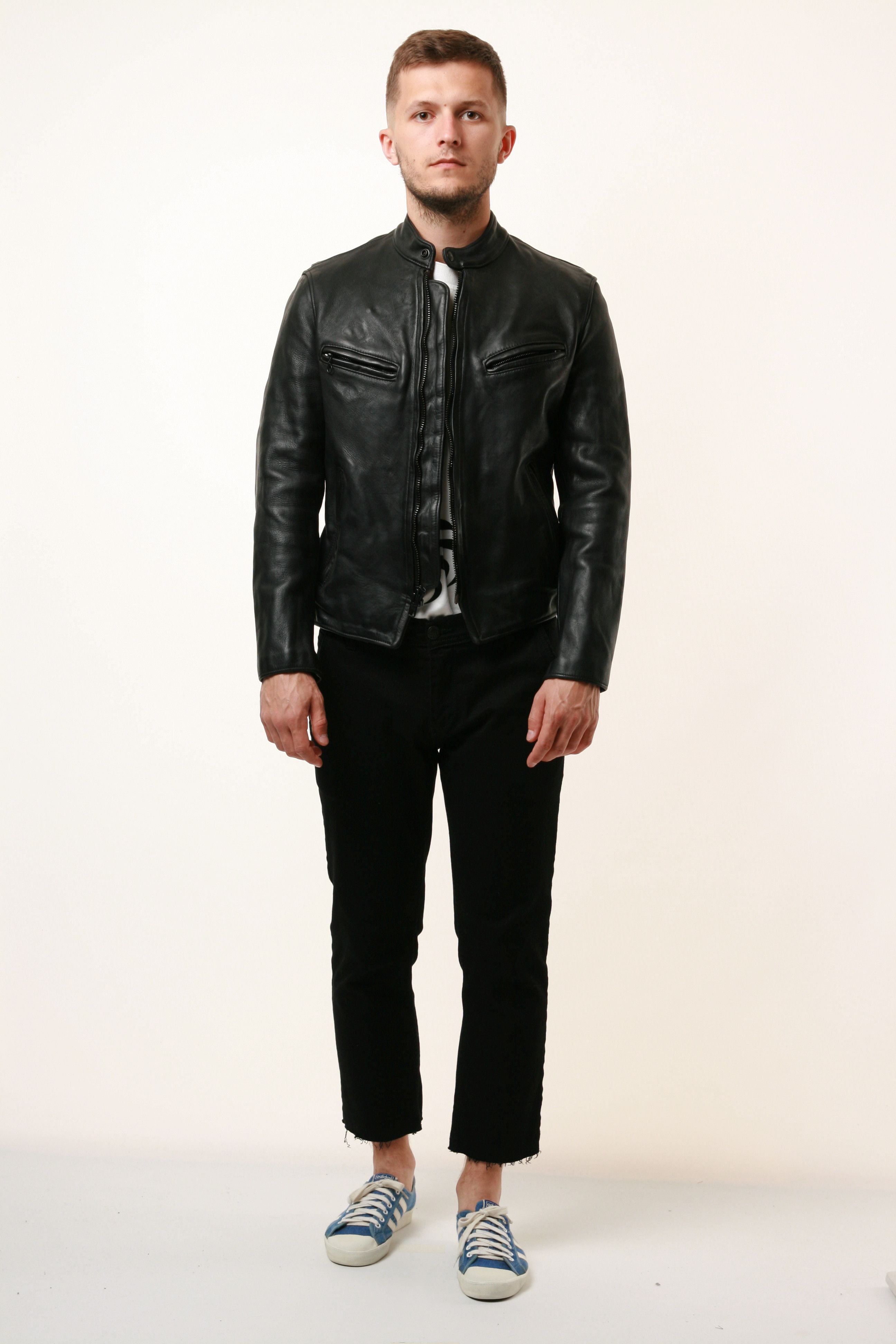 Vintage Oldschool USA Schott NYC Heavy Leather Jacket 15359