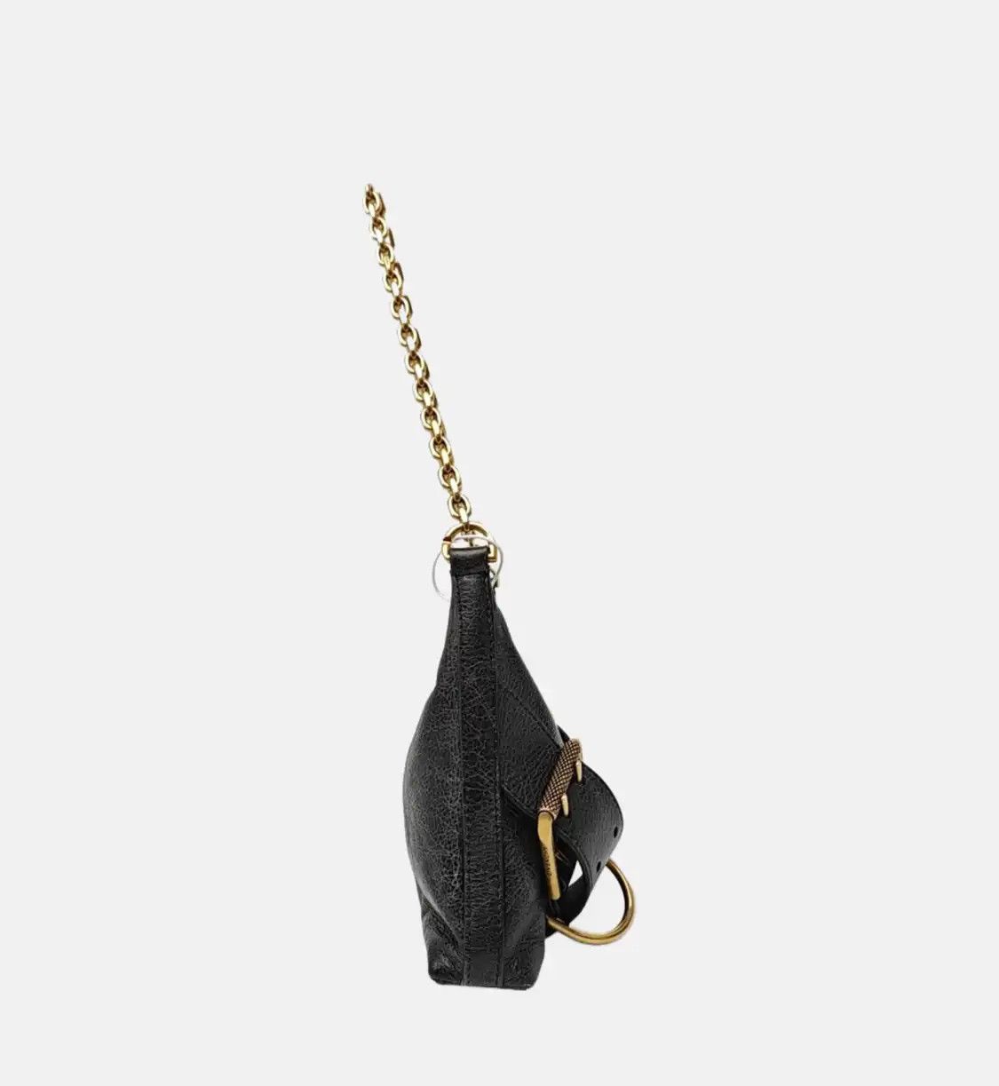 Givenchy GIVENCHY Voyou black cowhide leather handbag gold hardware Size ONE SIZE - 4 Thumbnail