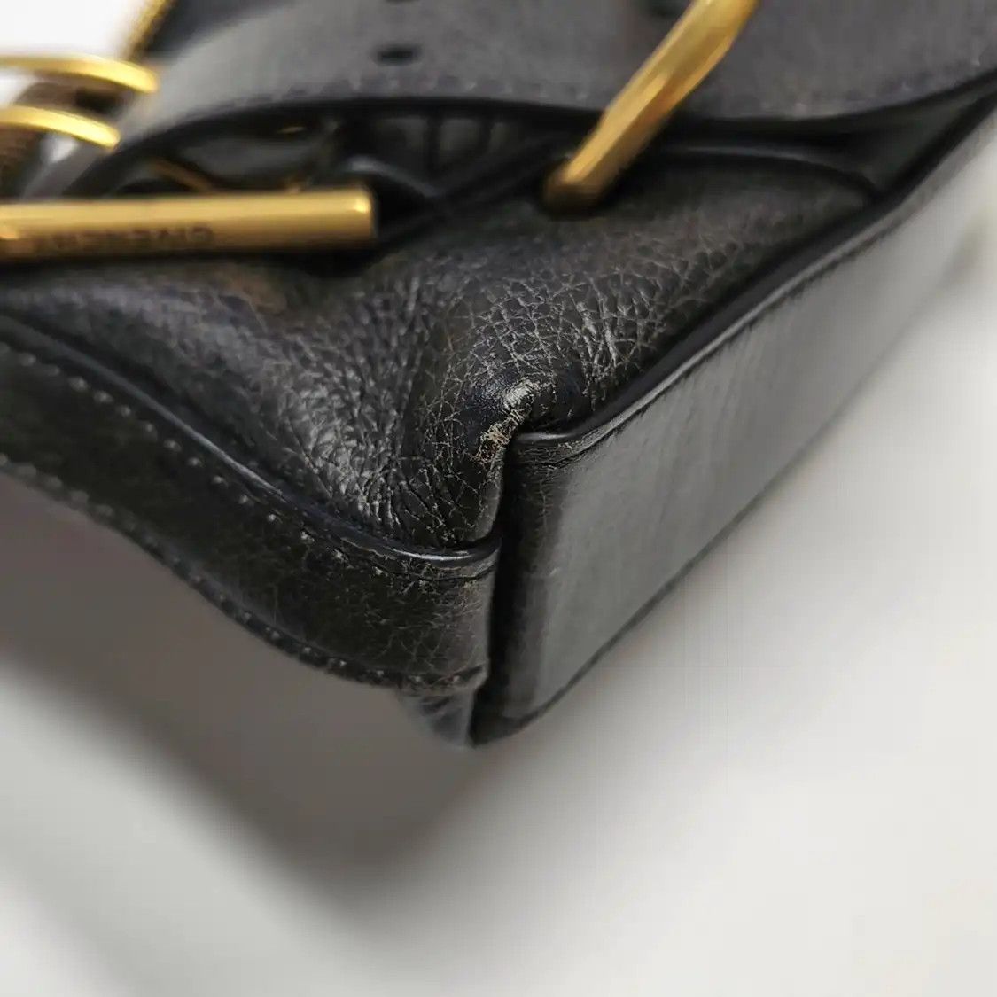Givenchy GIVENCHY Voyou black cowhide leather handbag gold hardware Size ONE SIZE - 10 Thumbnail