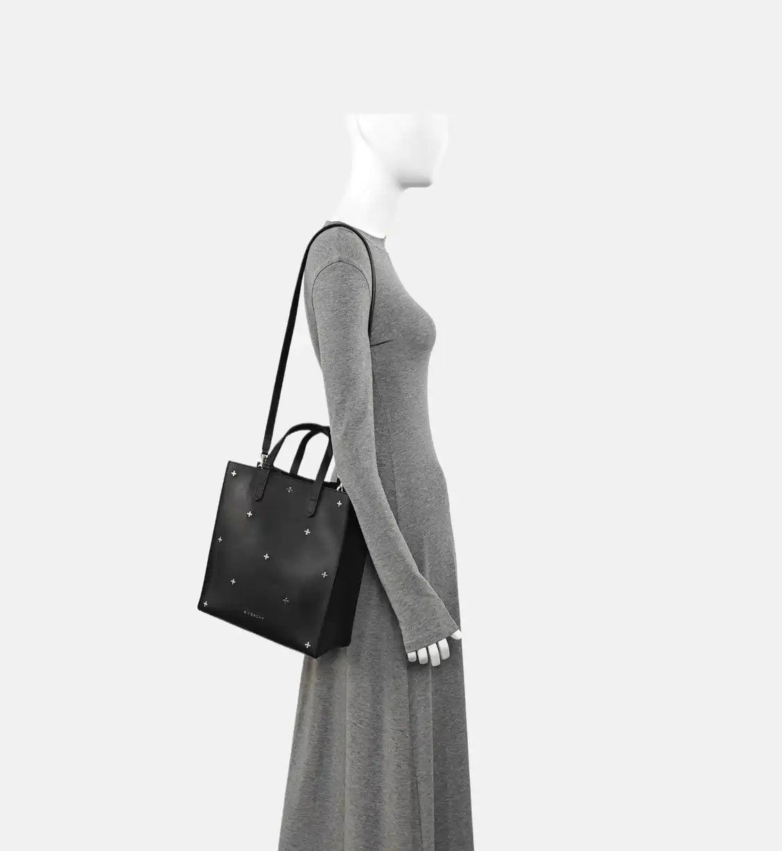 Givenchy GIVENCHY tote bag black leather stud shoulder bag handbag silver hardware sub-po Size ONE SIZE - 2 Thumbnail