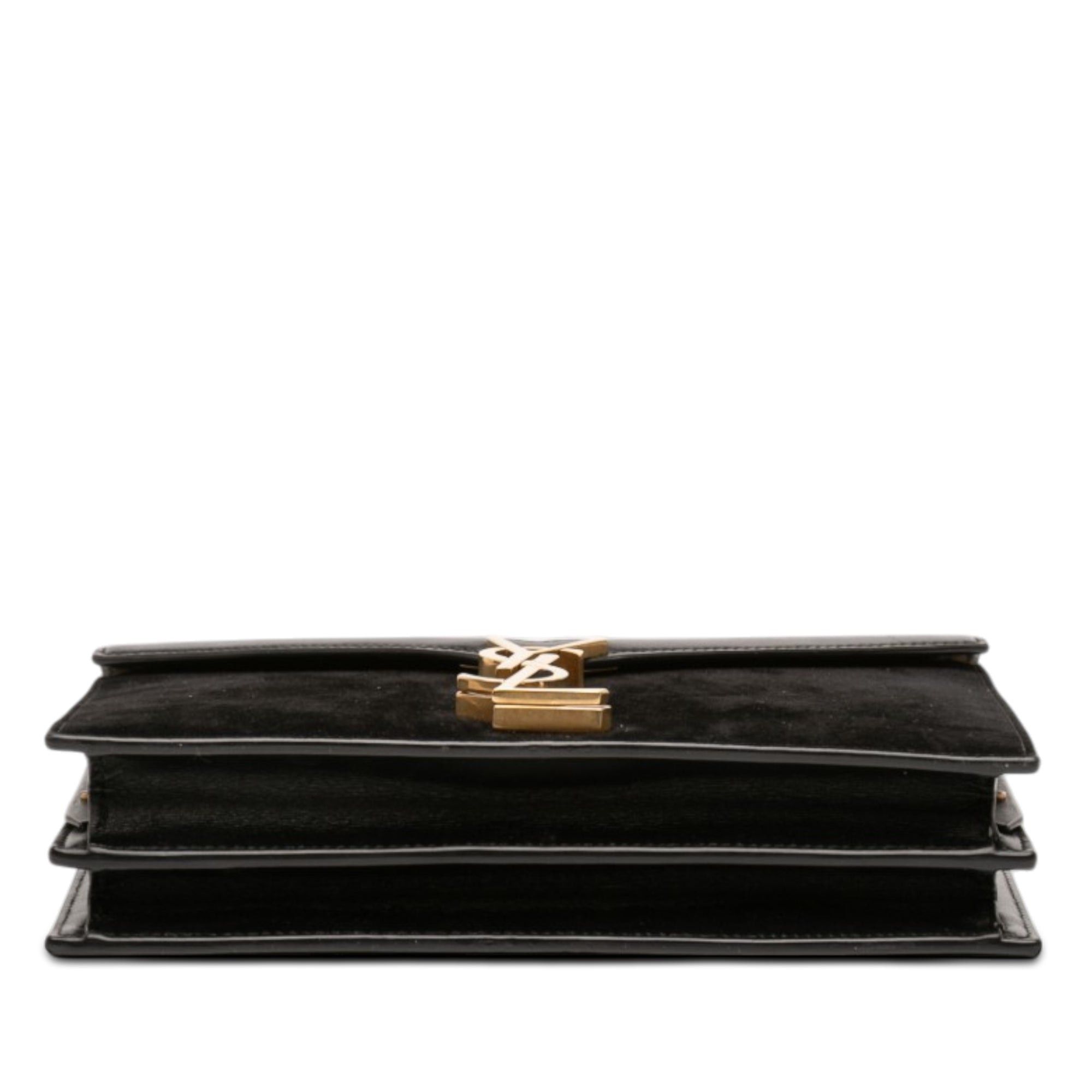 Saint Laurent Paris Suede and Calfskin Monogram Cassandra Clasp Bag Size ONE SIZE - 3 Thumbnail