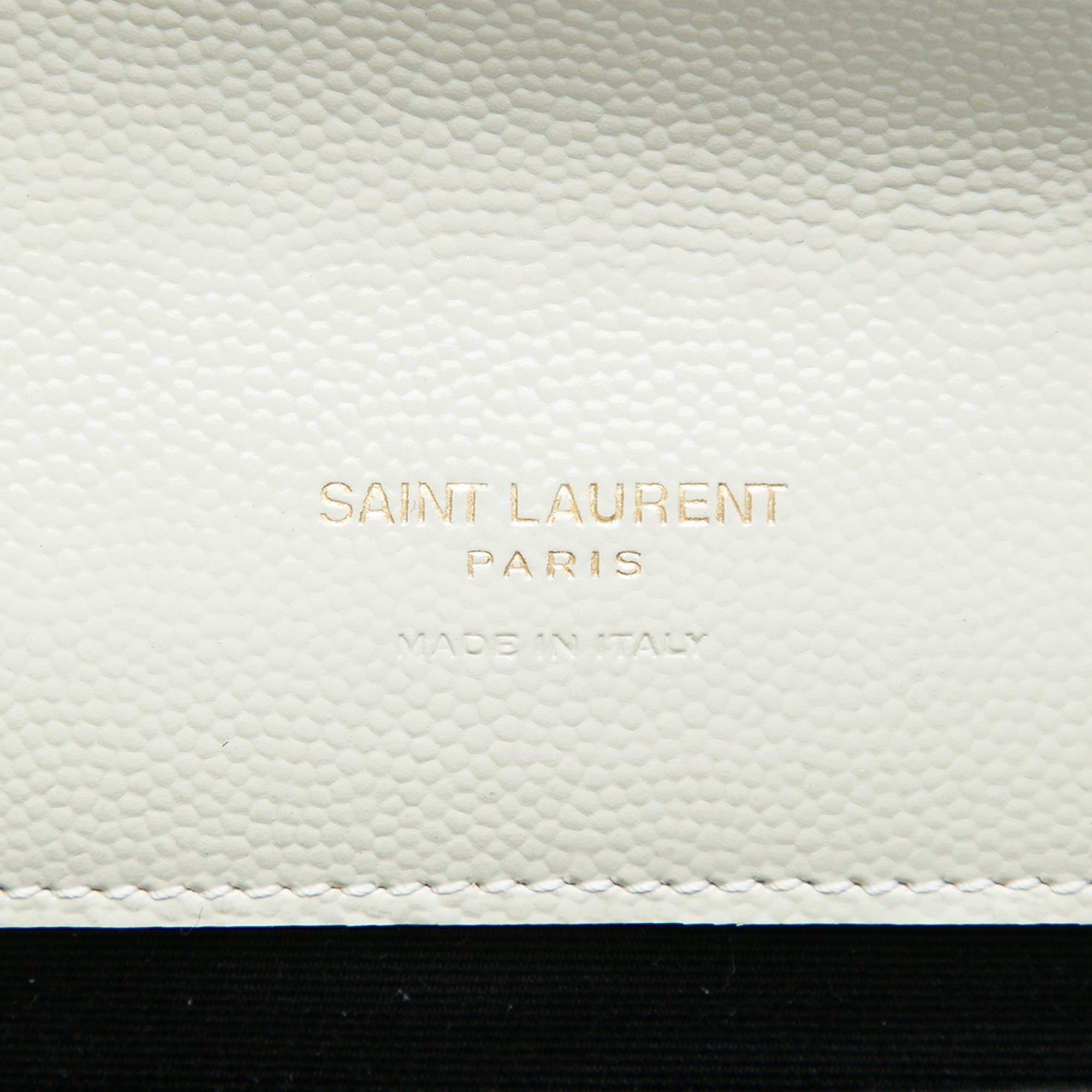 Saint Laurent Paris Grain De Poudre Triquilt Monogram Envelope Clutch Size ONE SIZE - 5 Thumbnail