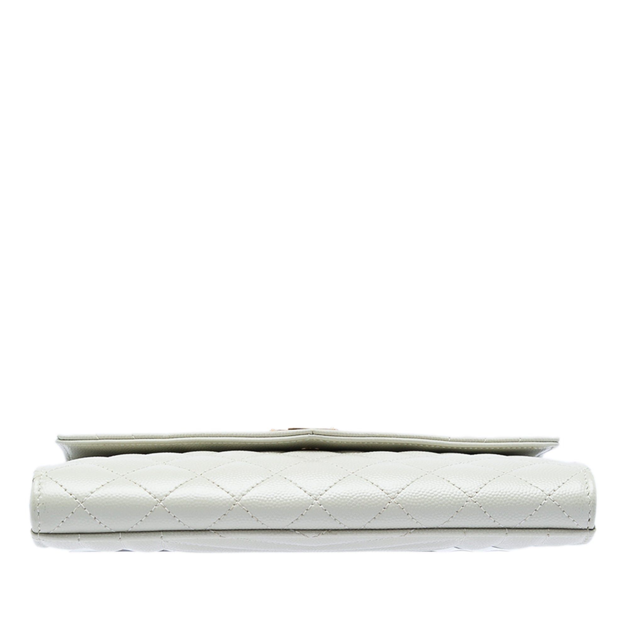Saint Laurent Paris Grain De Poudre Triquilt Monogram Envelope Clutch Size ONE SIZE - 3 Thumbnail