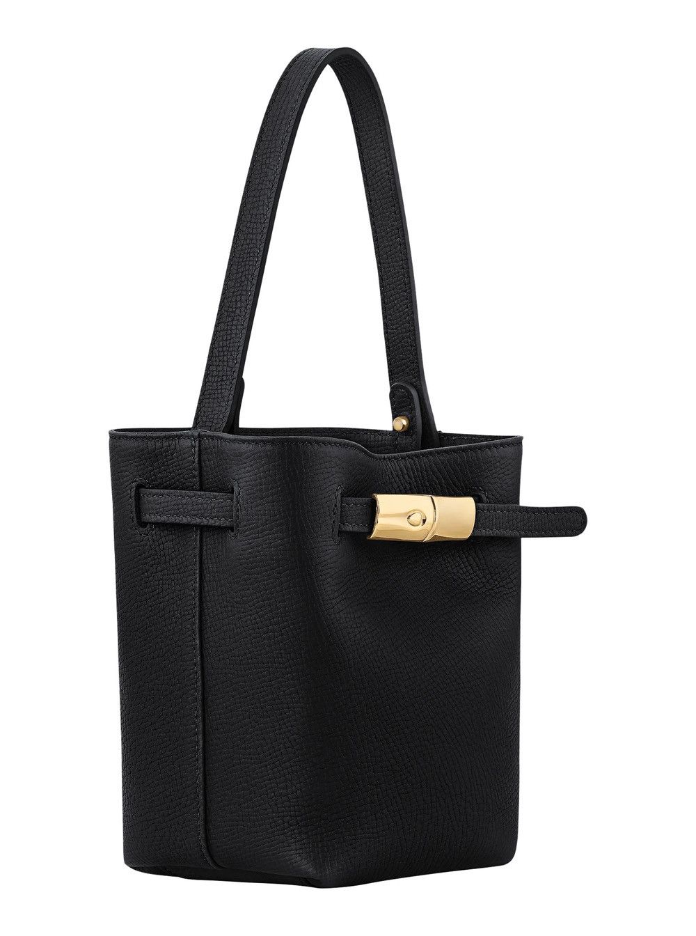 Longchamp 'Le Smart Flow' Black Mini Bag with Logo Plate on the Front and Adjustable and Removable Shoulder Strap in Leather for Women Size ONE SIZE - 2 Thumbnail