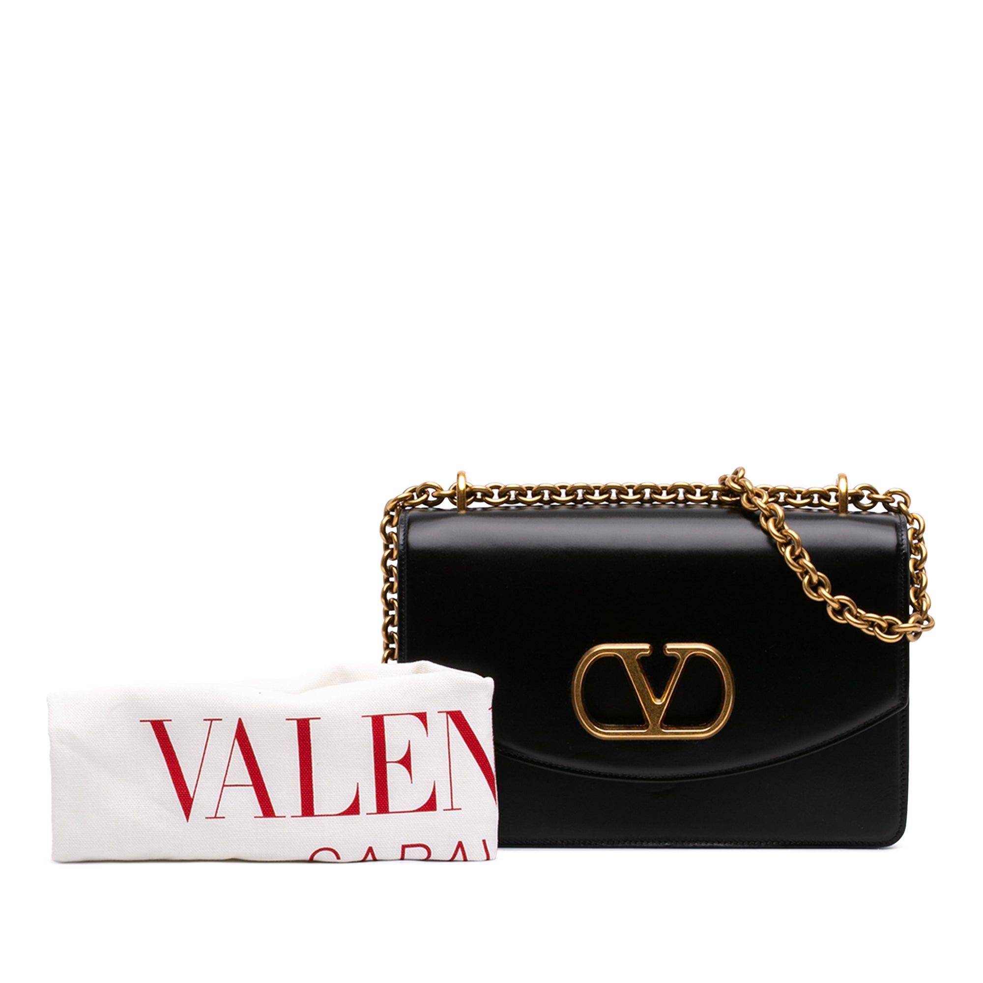 Valentino Shiny Calfskin VLogo Vain Crossbody Size ONE SIZE - 7 Thumbnail