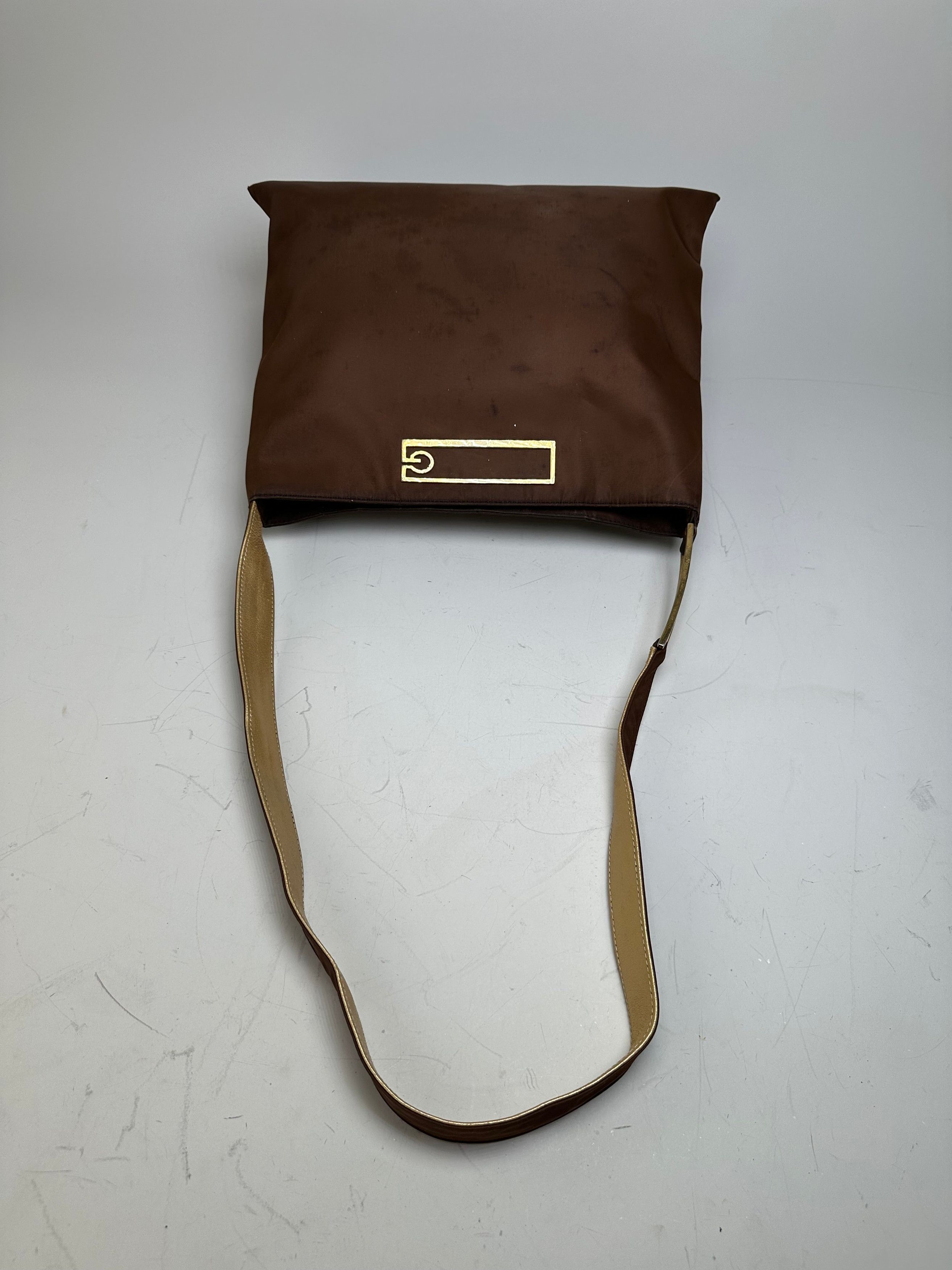 Givenchy Vintage Nylon Shoulder Bag Brown Olive Green Gold Size ONE SIZE - 7 Thumbnail