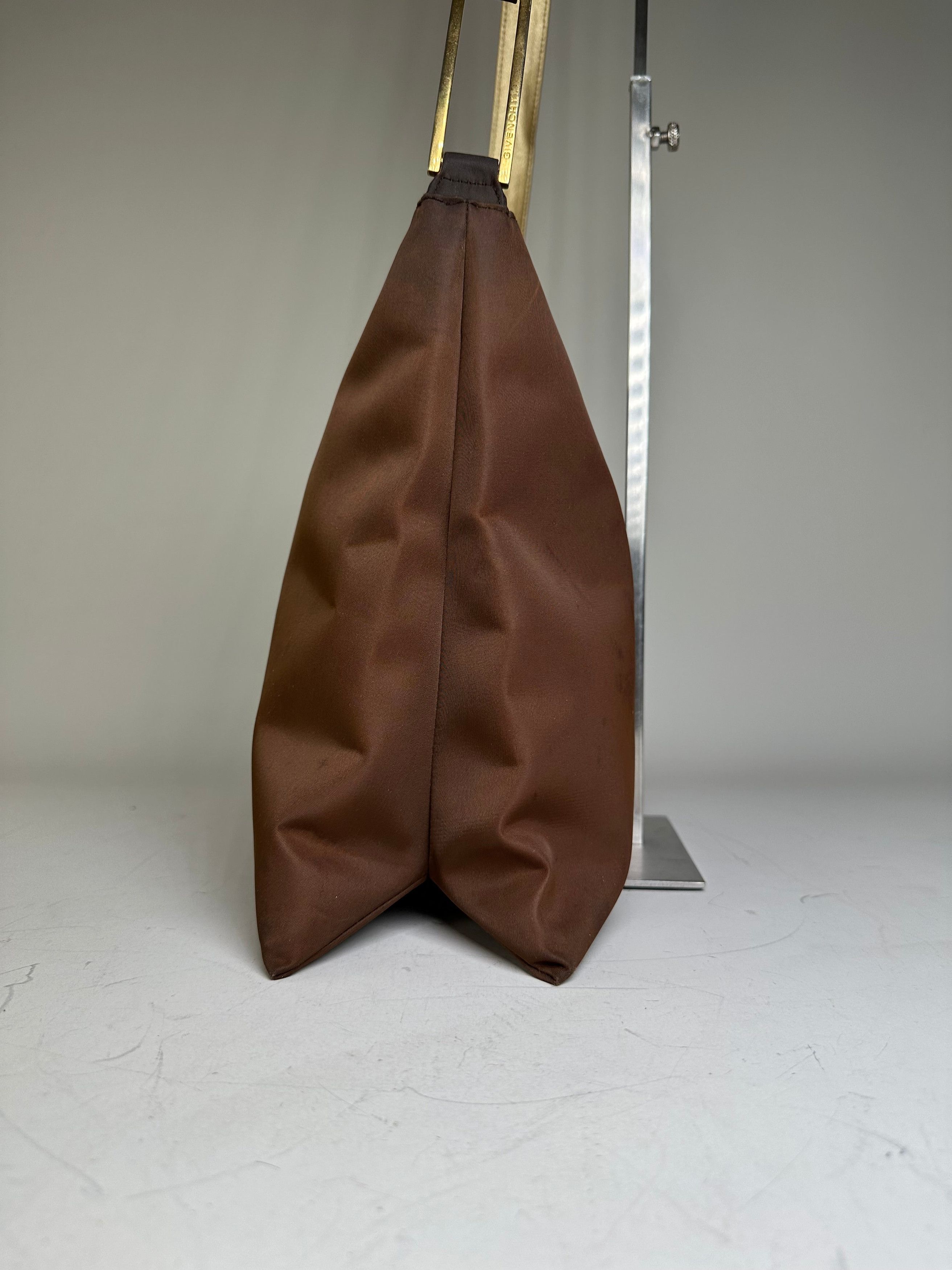 Givenchy Vintage Nylon Shoulder Bag Brown Olive Green Gold Size ONE SIZE - 4 Thumbnail