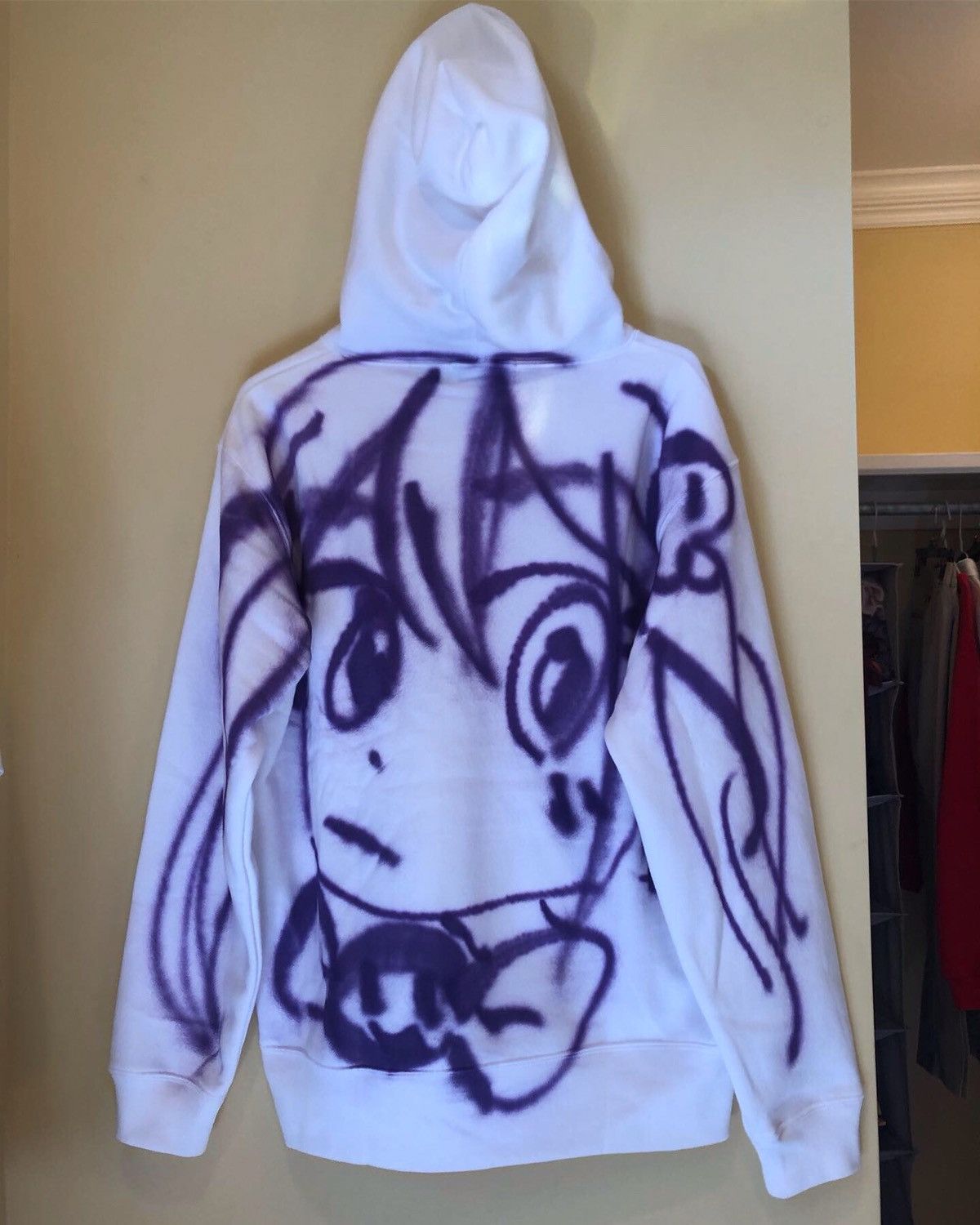 Japanese Brand Jun Inagawa 1 of 1 Empty Room Purple Spraypaint Hoodie Large  | Grailed