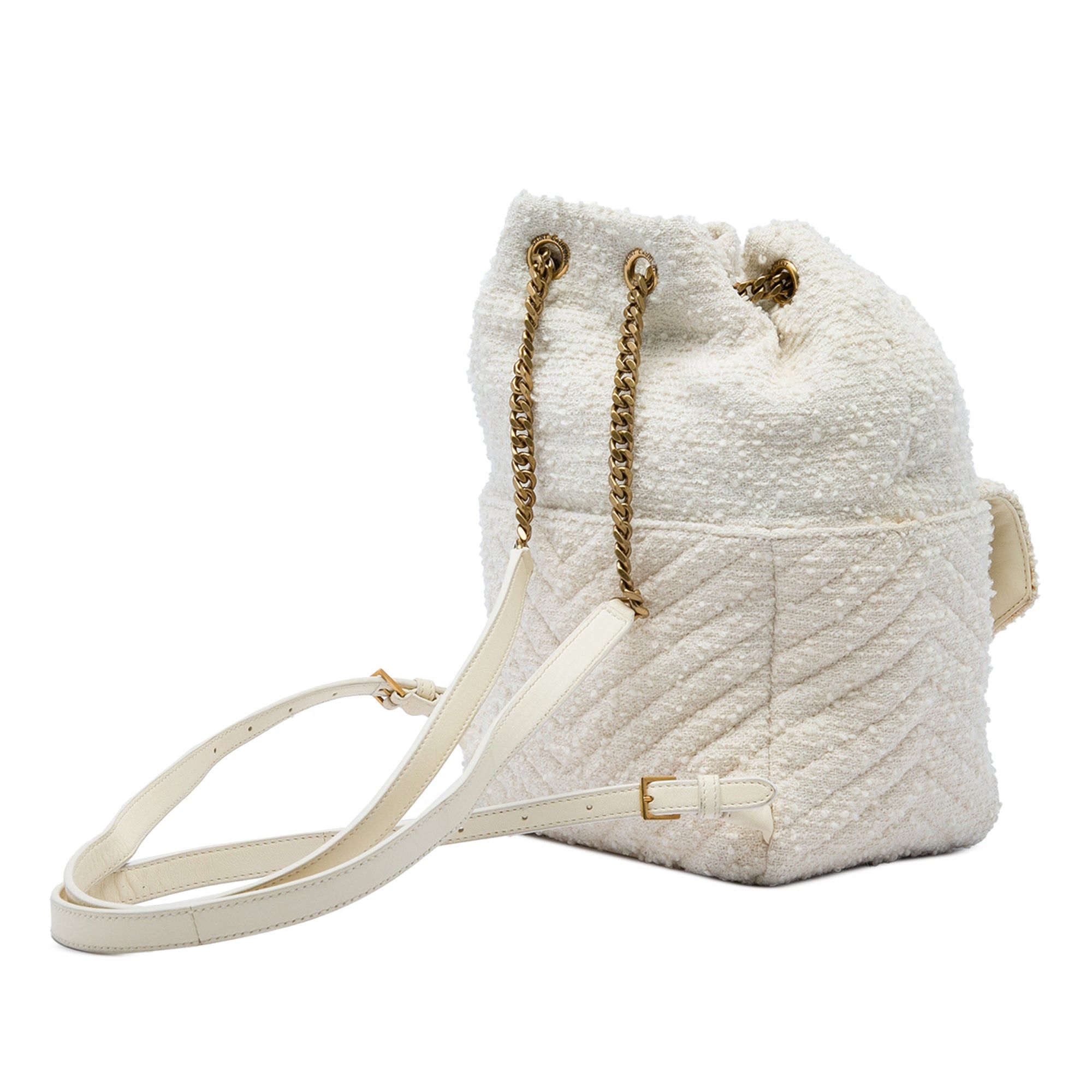 Saint Laurent Paris Chevron Tweed Monogram Joe Backpack Size ONE SIZE - 2 Thumbnail