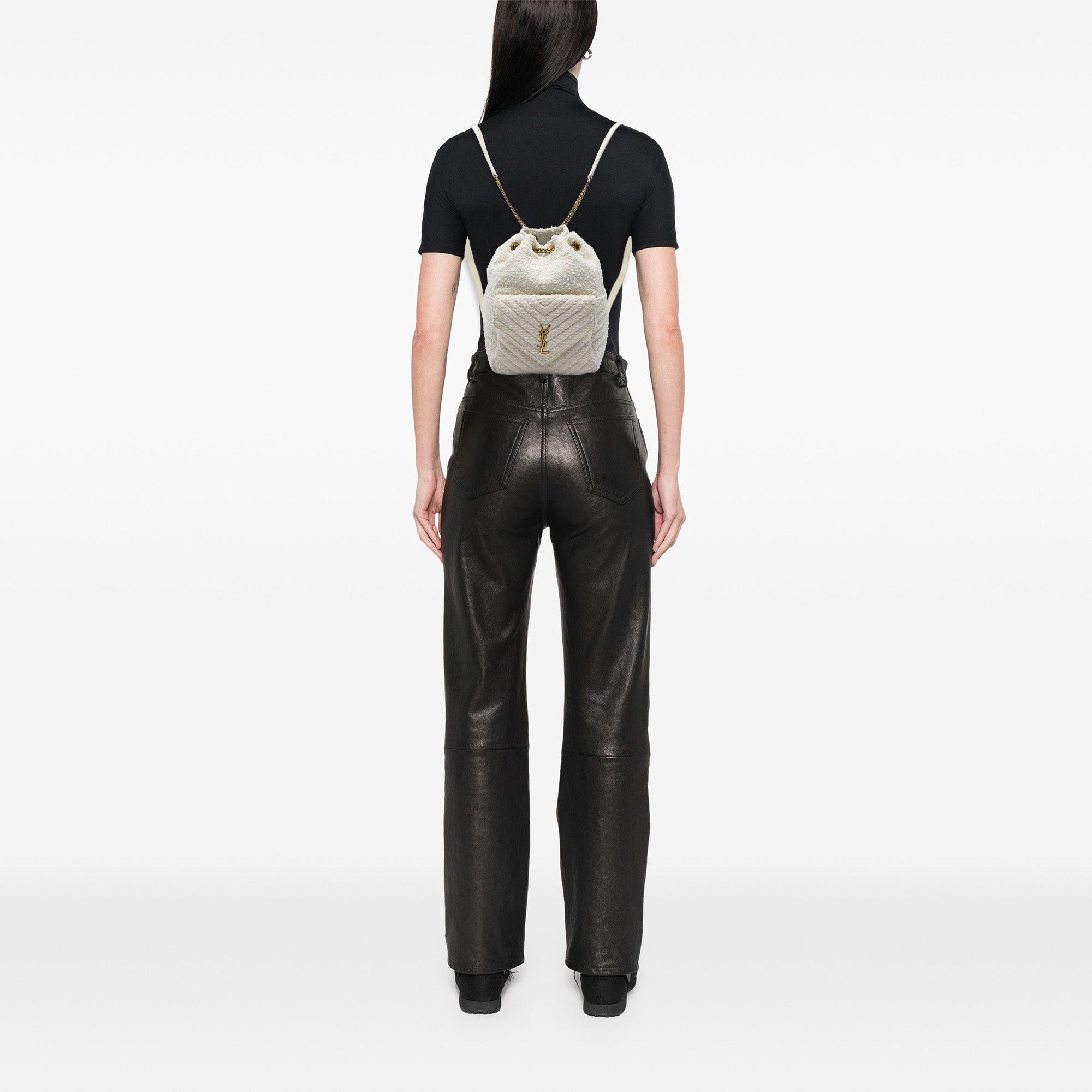 Saint Laurent Paris Chevron Tweed Monogram Joe Backpack Size ONE SIZE - 5 Thumbnail