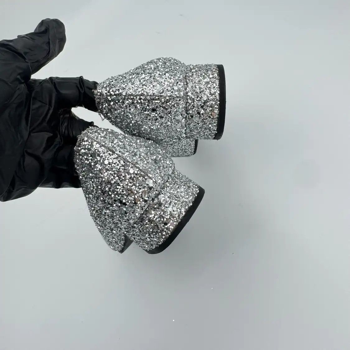 Miu Miu Miu silver fabric Women's low heels 37 Size US 7 / IT 37 - 5 Thumbnail
