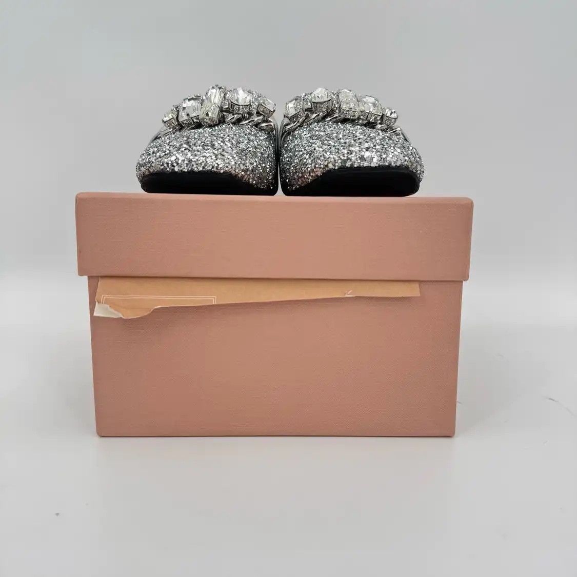 Miu Miu Miu silver fabric Women's low heels 37 Size US 7 / IT 37 - 13 Thumbnail