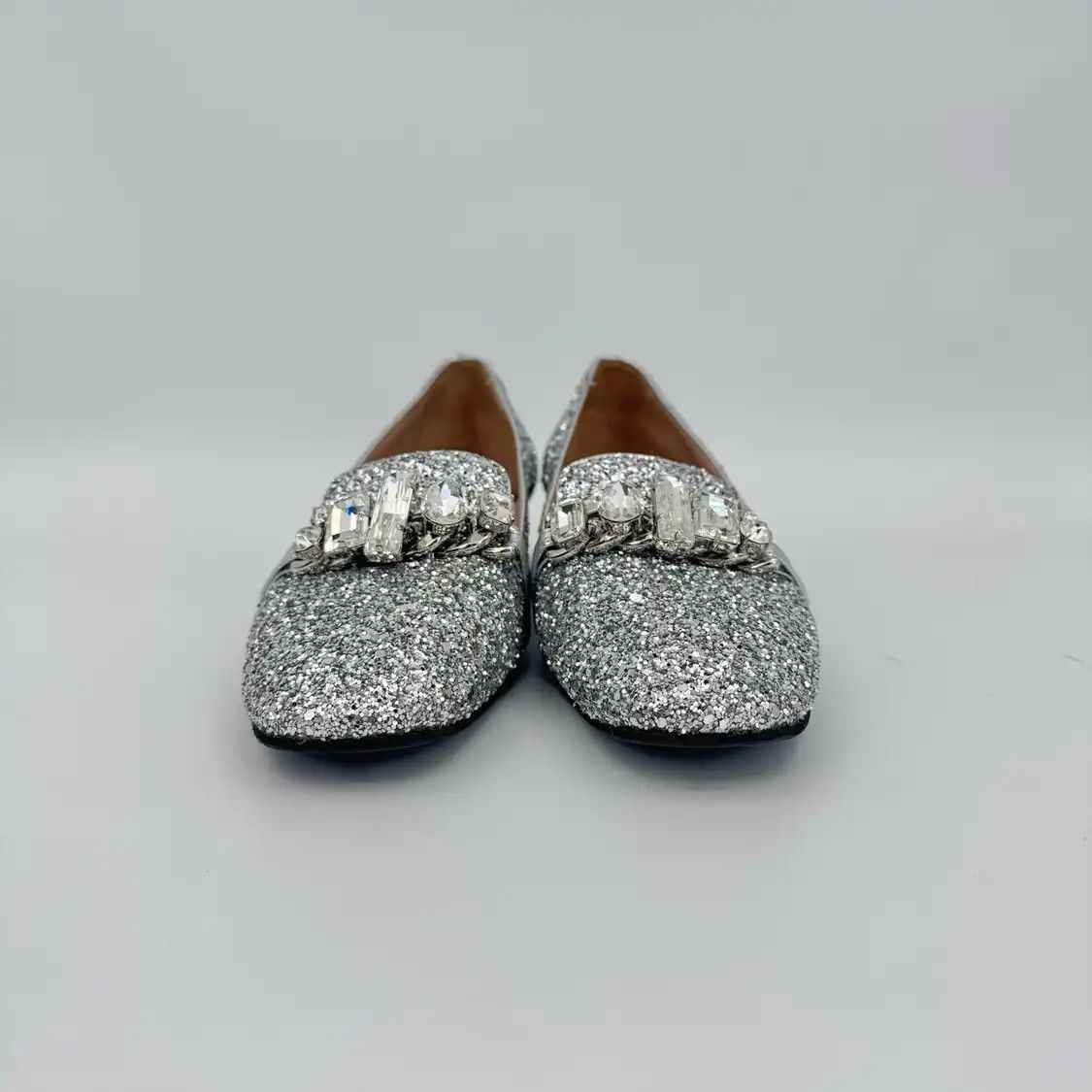 Miu Miu Miu silver fabric Women's low heels 37 Size US 7 / IT 37 - 2 Thumbnail