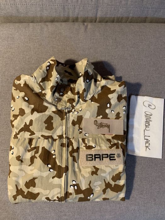 a bathing ape × stussy rain jacket M 初期-