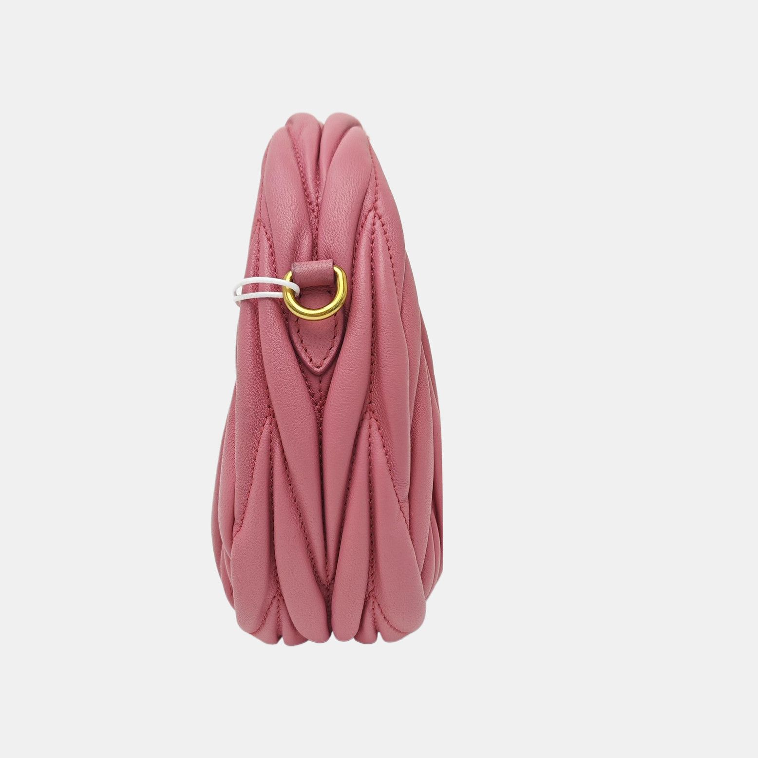 Miu Miu Miu Miu Wander Matelassé Pink Leather Shoulder Bag Size ONE SIZE - 3 Thumbnail