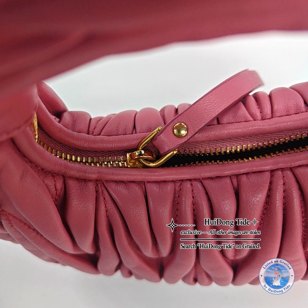 Miu Miu Miu Miu Wander Matelassé Pink Leather Shoulder Bag Size ONE SIZE - 9 Thumbnail