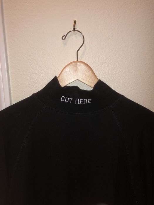 Vetements Vetememes cut here turtleneck | Grailed