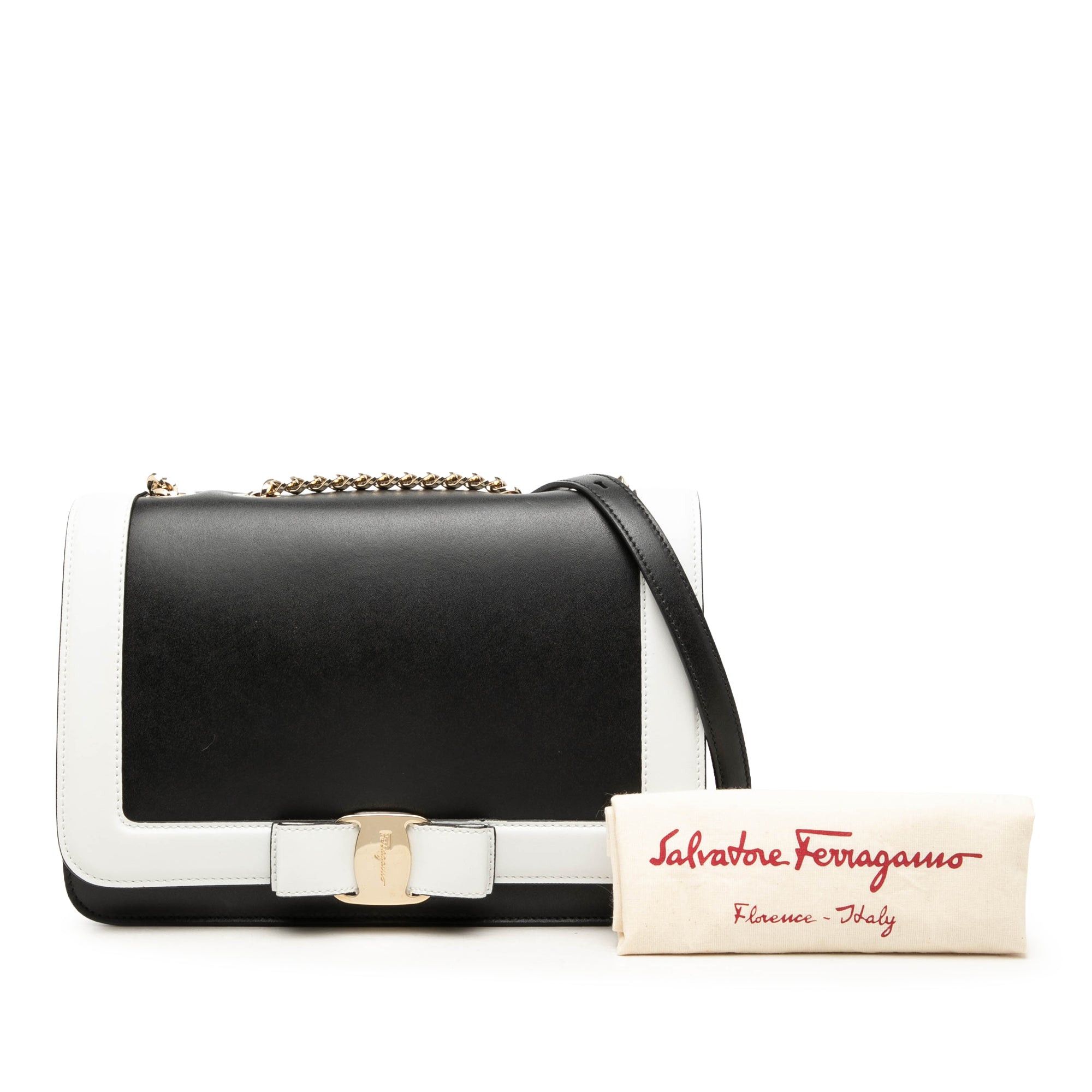 Salvatore Ferragamo Bicolor Leather Vara Bow Crossbody Size ONE SIZE - 7 Thumbnail