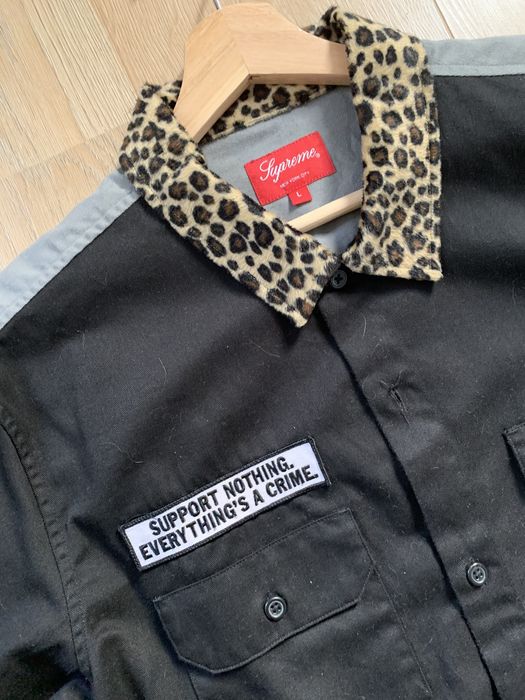 Supreme Supreme - leopard collar work shirt FW16 | Grailed