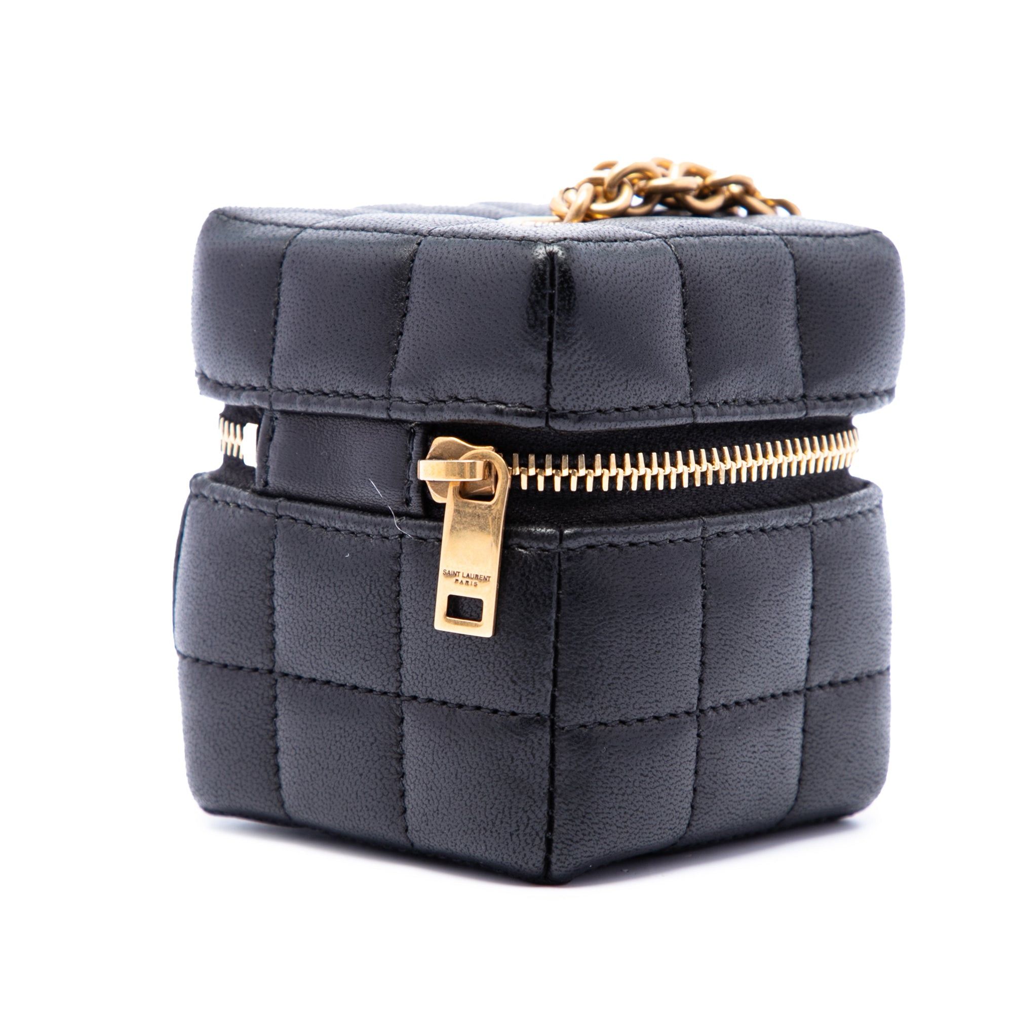 Saint Laurent Paris Lambskin Cassandre Cube On Chain Size ONE SIZE - 2 Thumbnail