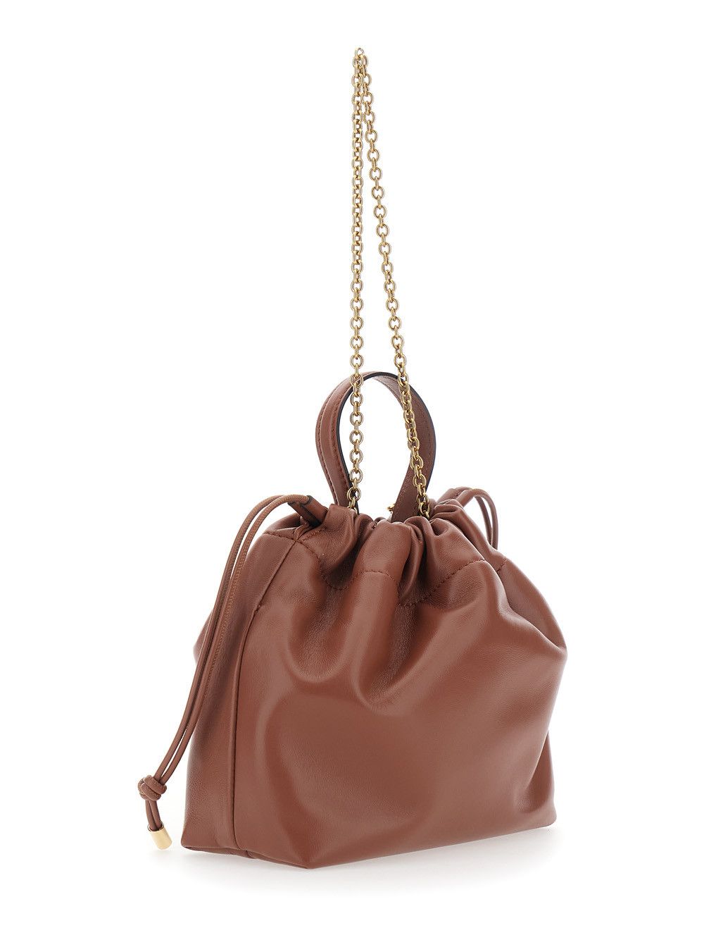 Chloe 'Icons' Brown Shoulder bag with Drawstring Closure and Leather Chain Strap in Leather for Women Size ONE SIZE - 3 Thumbnail