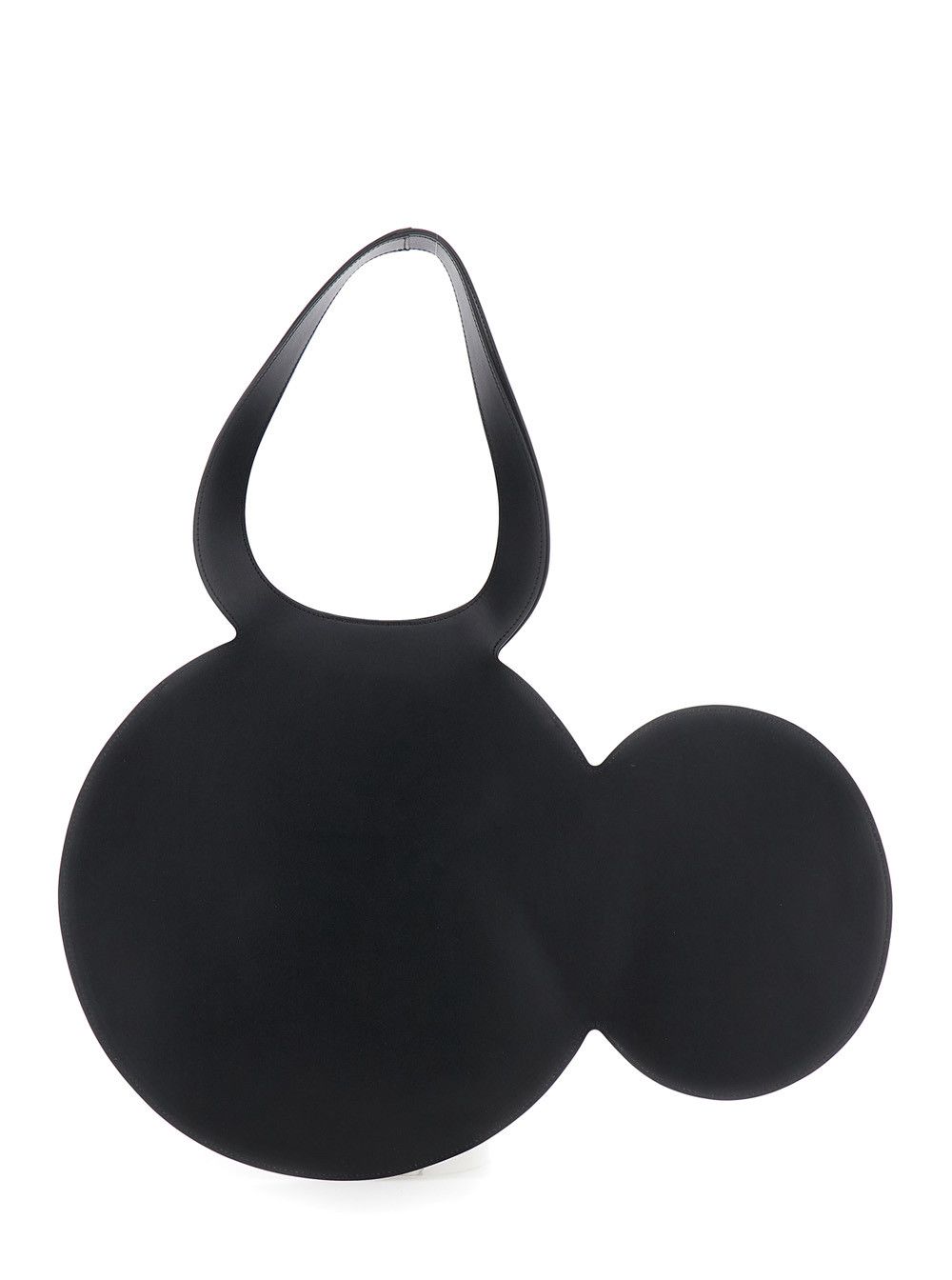 Coperni 'Mickey' Black Handbag with Cut-Out Handle and Logo Lettering on the Front in Leather Woman Size ONE SIZE - 4 Thumbnail