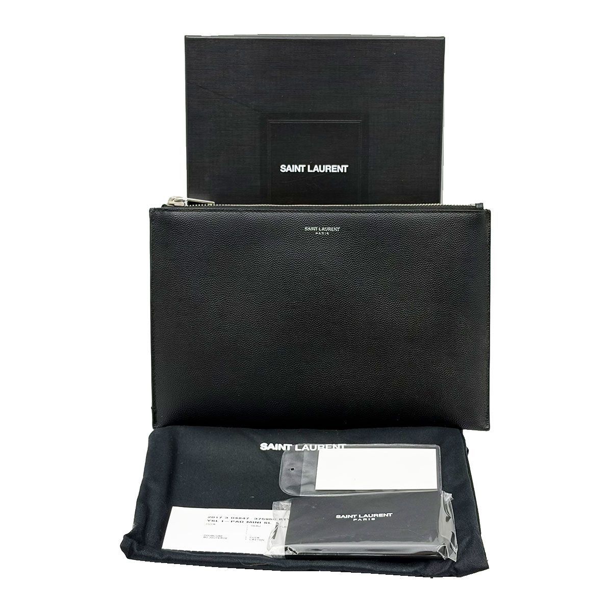 Yves Saint Laurent Classic Small Leather Clutch Black Size ONE SIZE - 3 Thumbnail