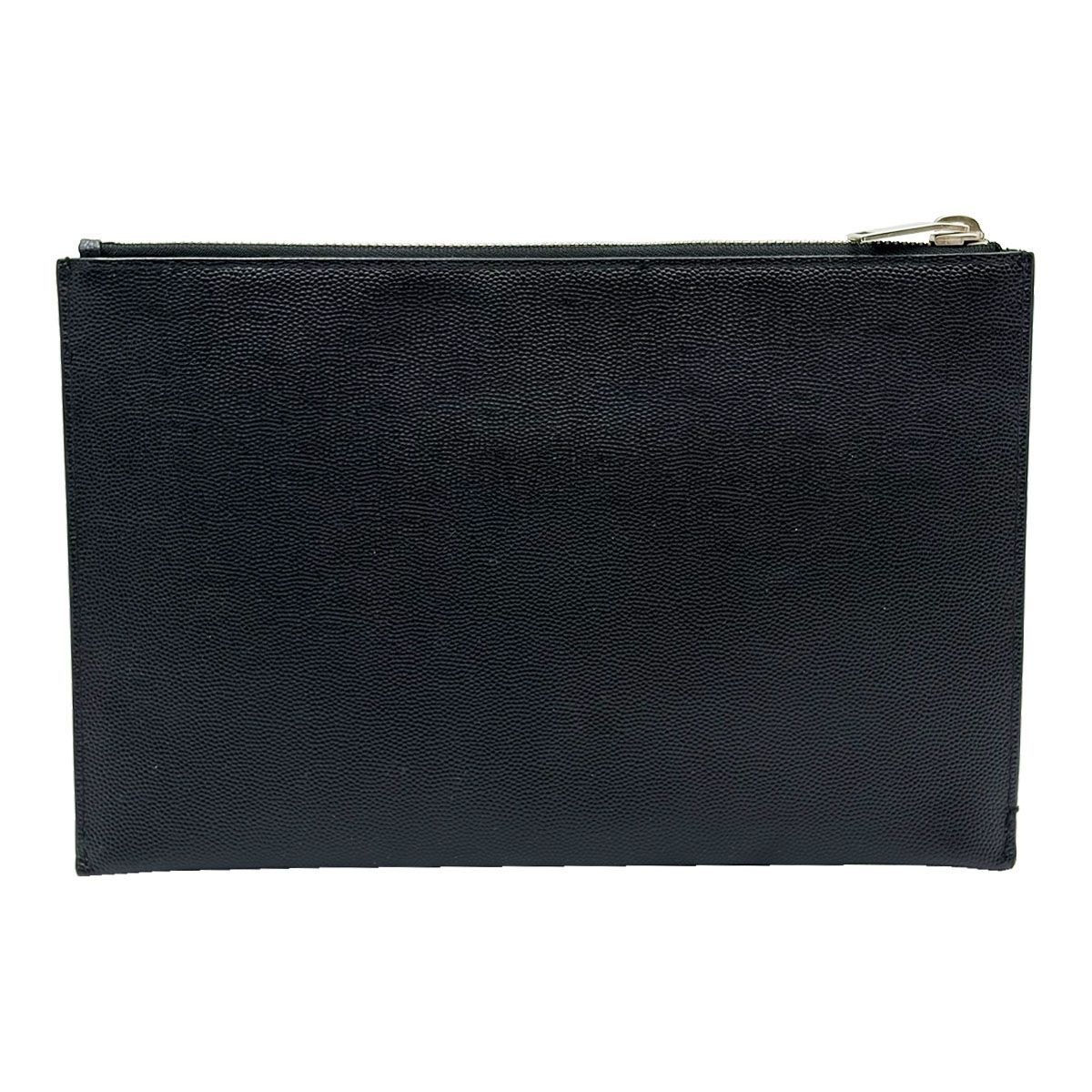 Yves Saint Laurent Classic Small Leather Clutch Black Size ONE SIZE - 5 Thumbnail