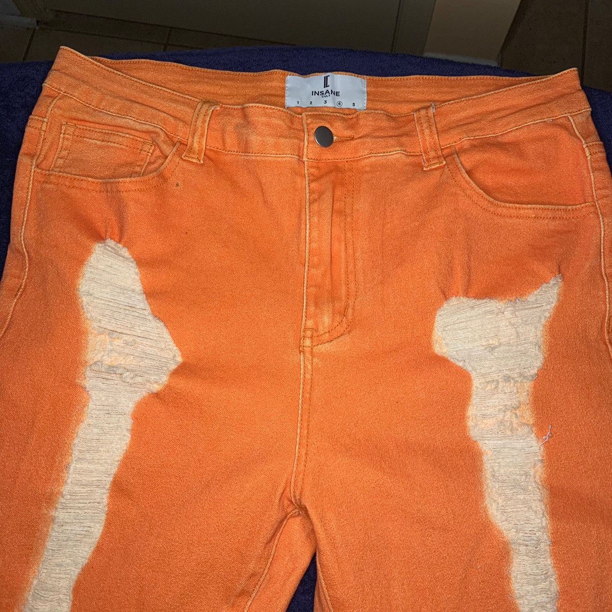 Insane Cult Insane Cult Bone Denim Jeans Orange | Grailed