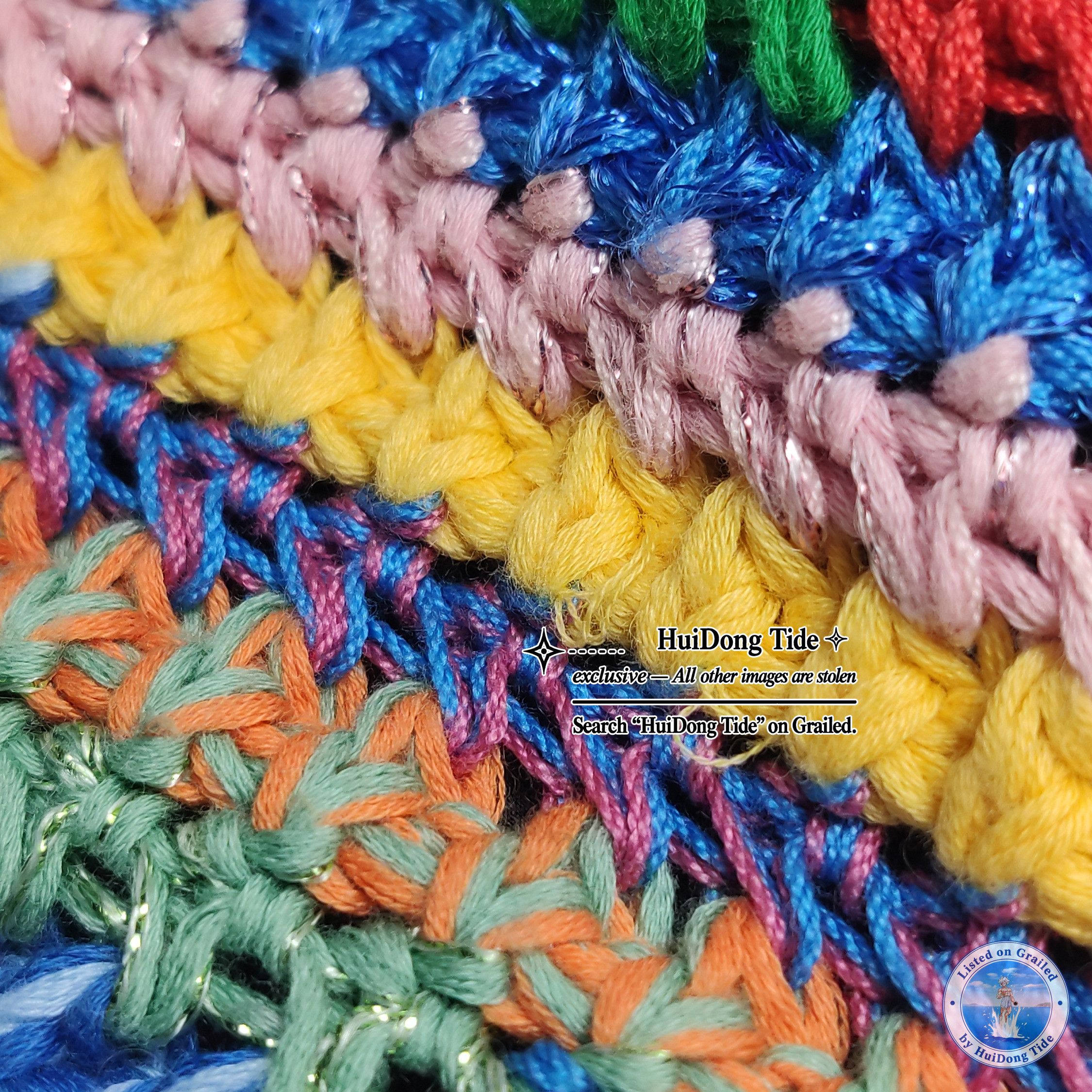 Miu Miu Miu Miu Multi-Color Crochet Handle Bag Size ONE SIZE - 9 Thumbnail