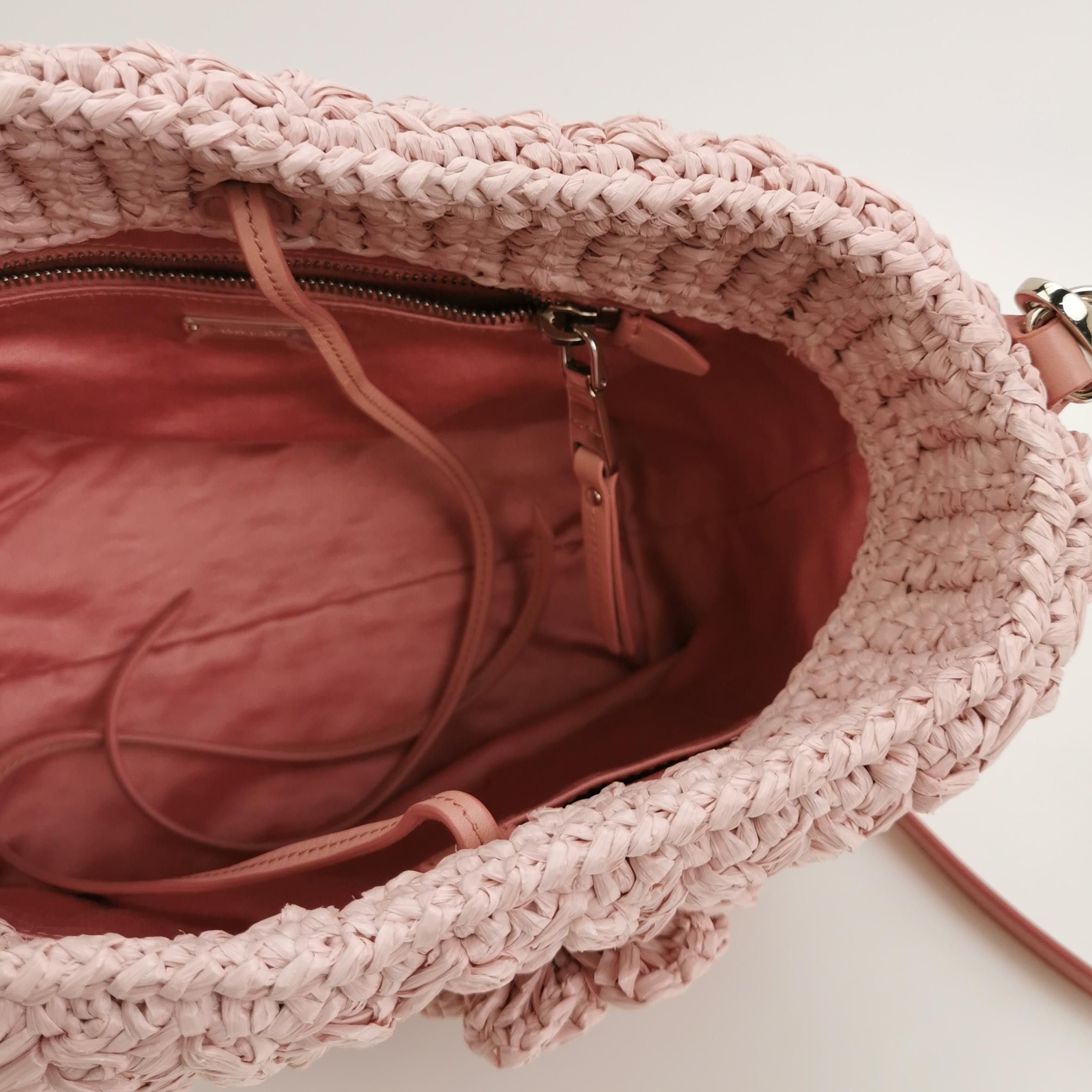 Miu Miu Miu Miu Crystal Flower Raffia Shoulder Bag Size ONE SIZE - 7 Thumbnail